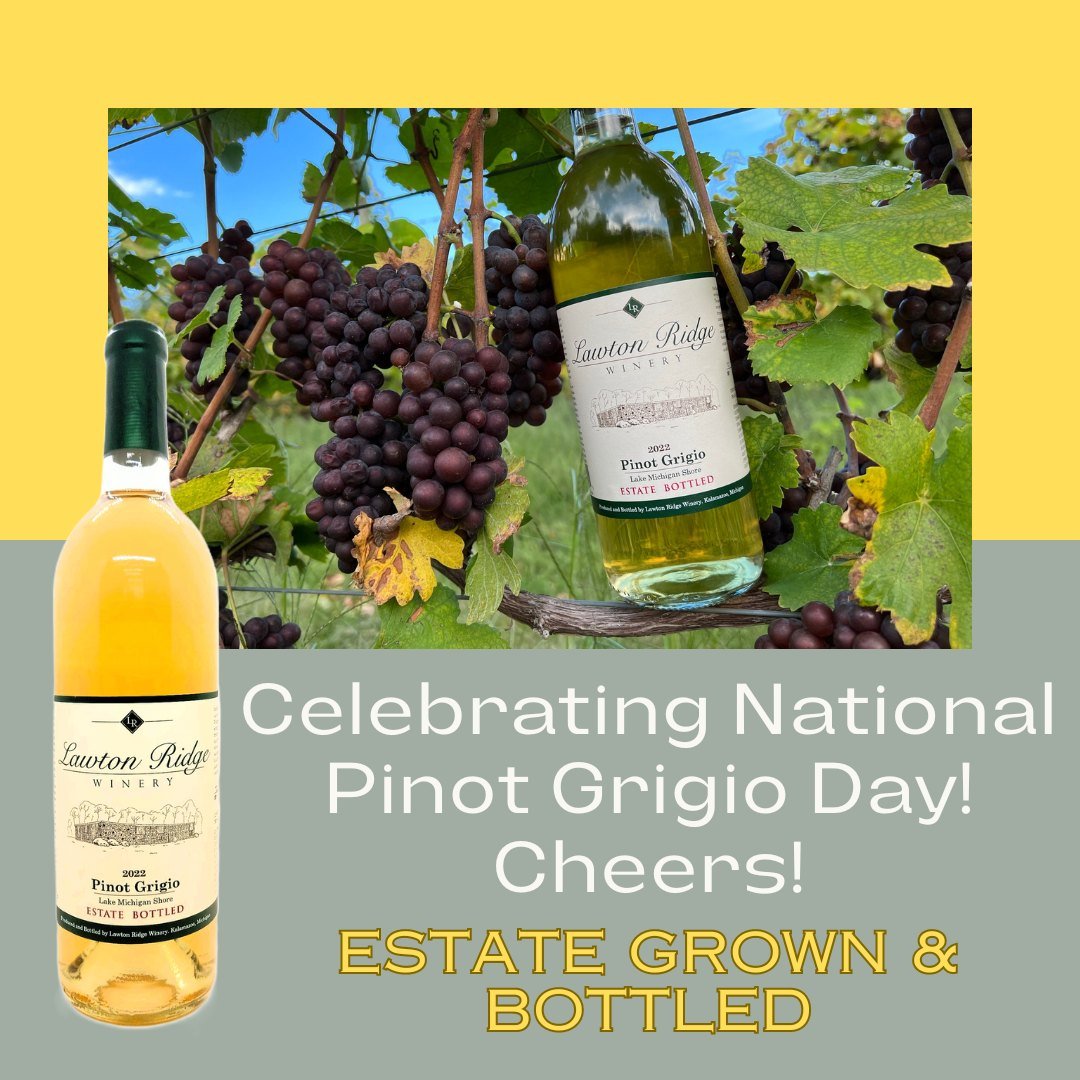 Back-to-back wine holidays? Sounds like this is our week! Today is national Pinot Grigio day and do we have one of you! Ours is a classic dry Pinot Grigio with notes of apple and apricot. This classic white wine staple will pair well with any summer 