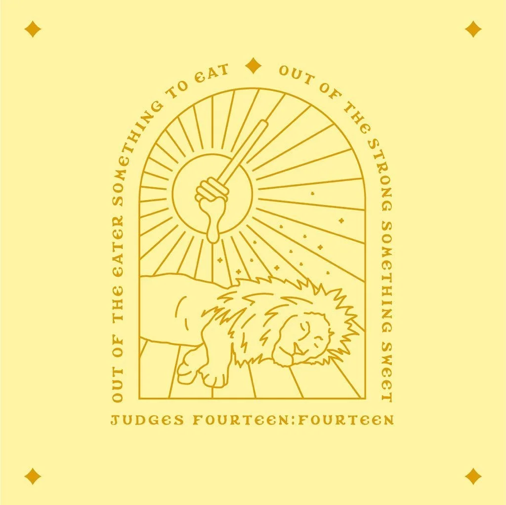 samson&rsquo;s riddle 🍯
&bull;
&bull;
&bull;
&bull;
&bull;
#samson #adobe #adobeillustrator #bible #bibleart #illustration #christianartist #christian #procreateart 
#oldtestament #bibleillustration #scripture #scripturejournaling #graphicdesign #je