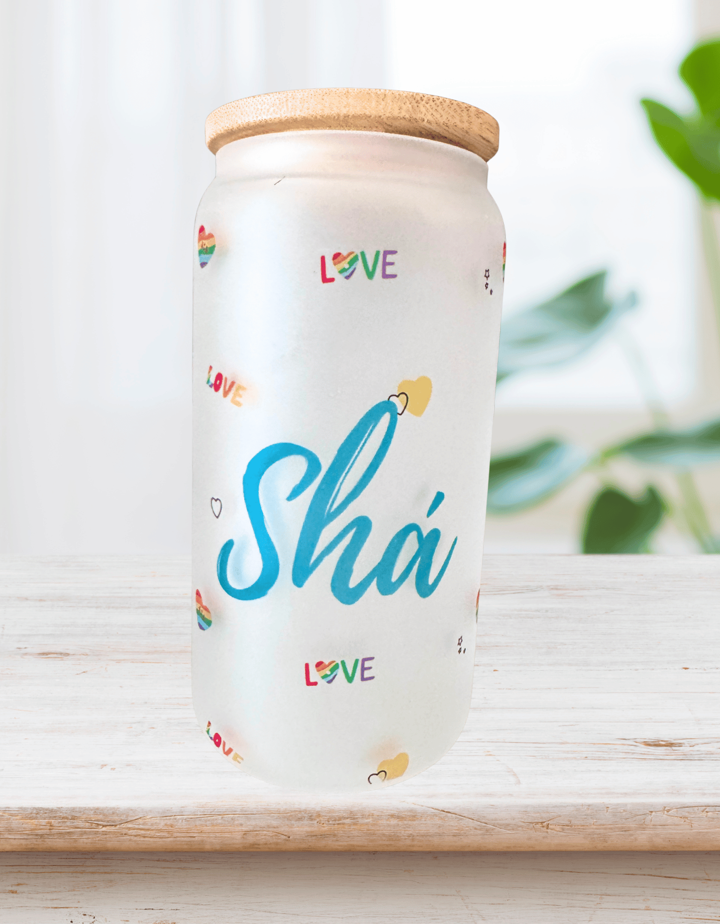 Personalized Pride glass tumblers for bachelorette parties and celebrations in San Diego.