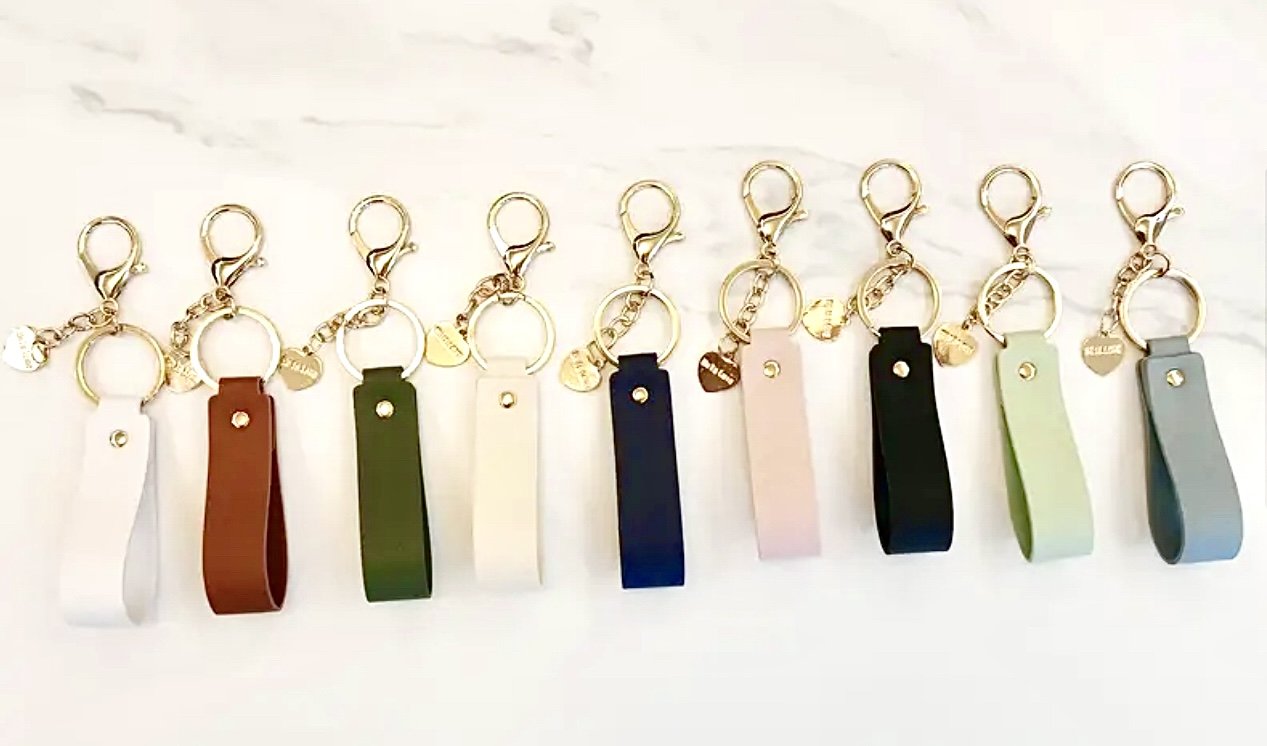 Personalized PU Leather Keychains
