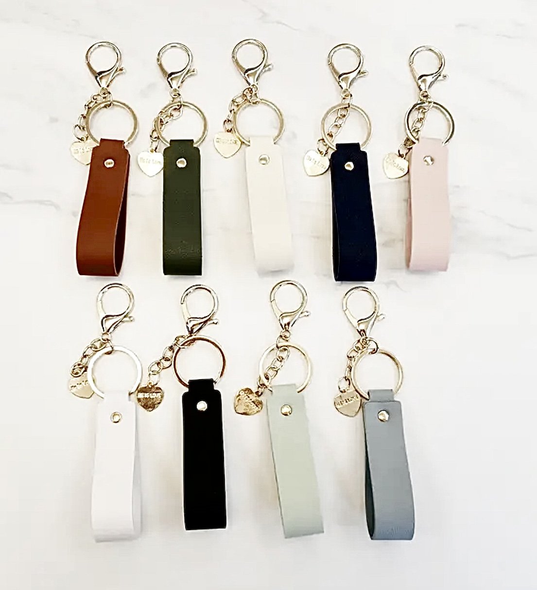 Personalized PU Leather Keychains