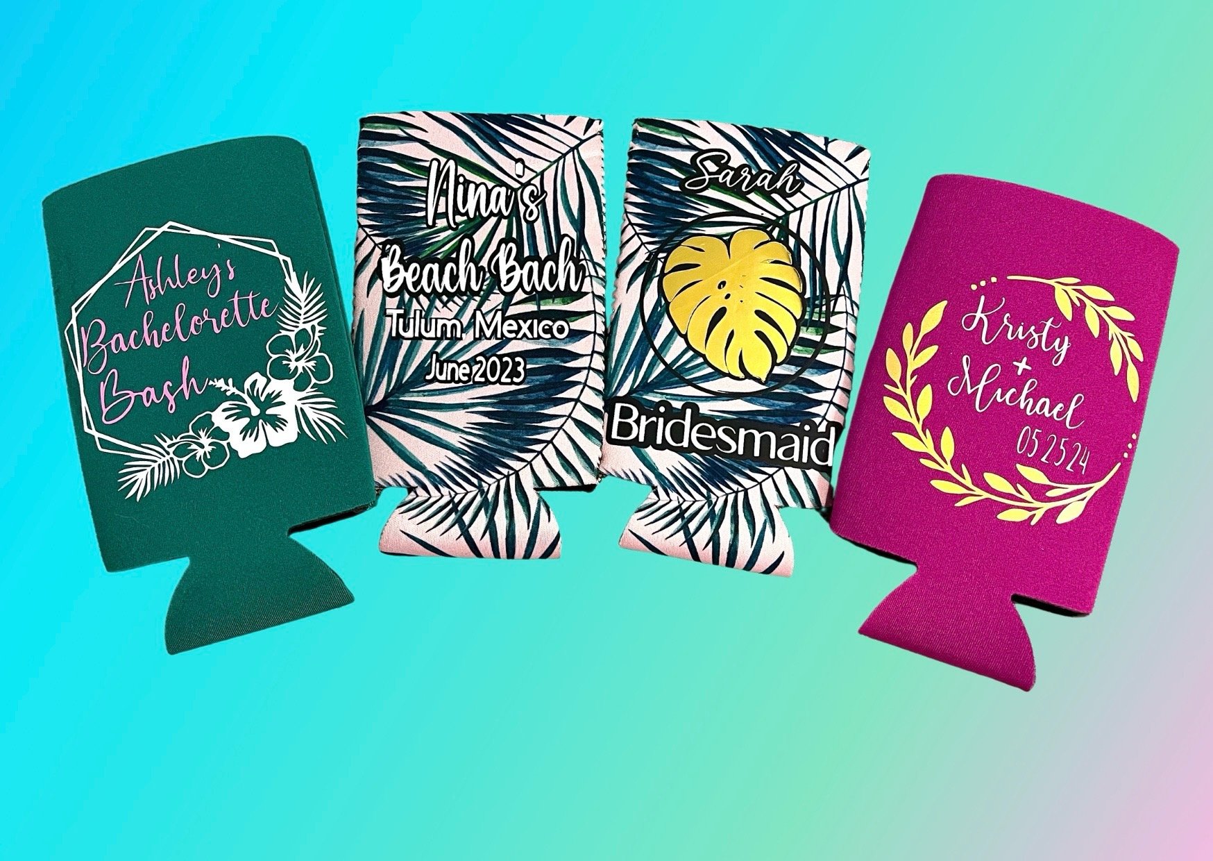 Custom Wedding Koozies