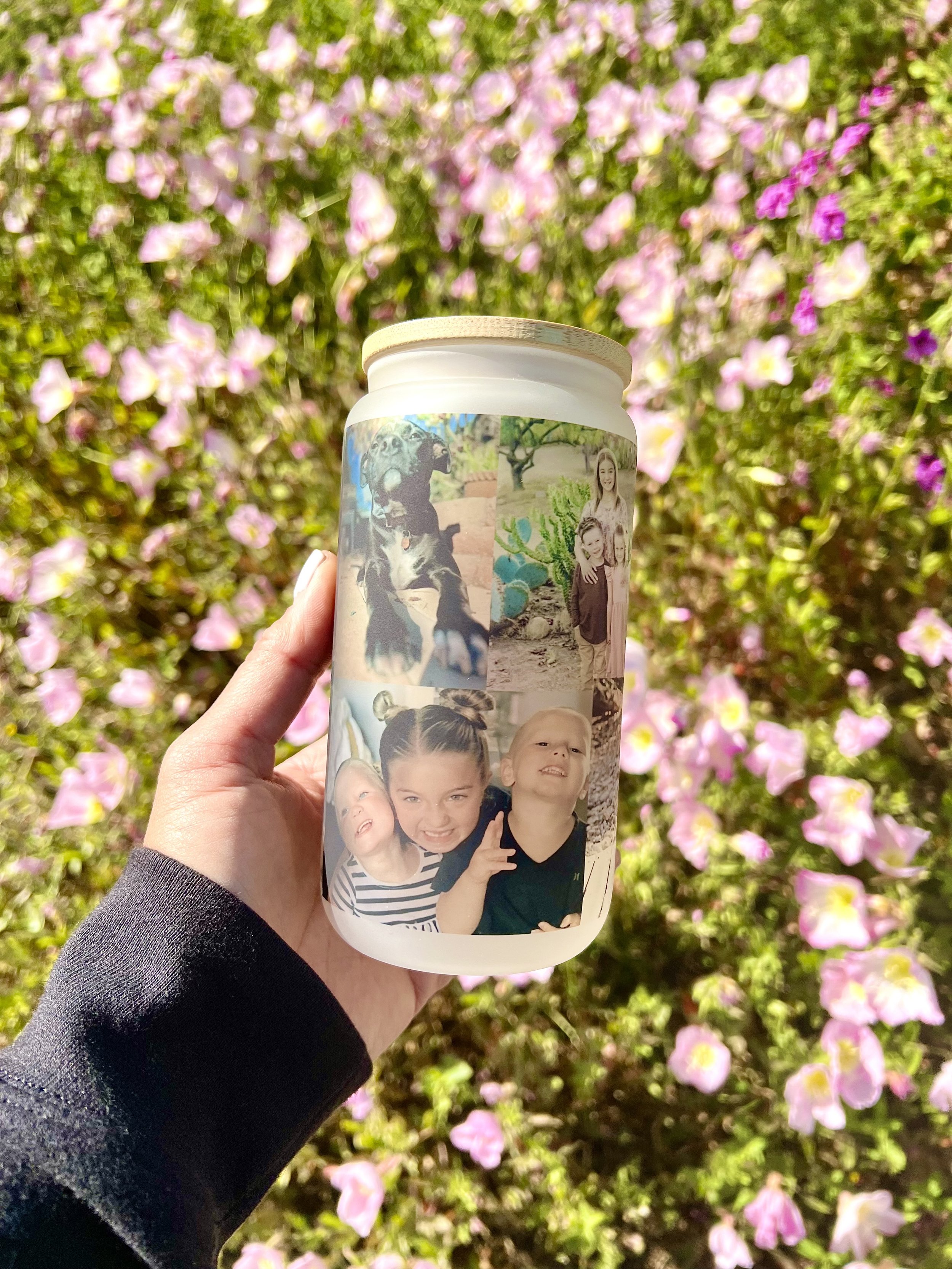 Photo Collage Glass Tumblers
