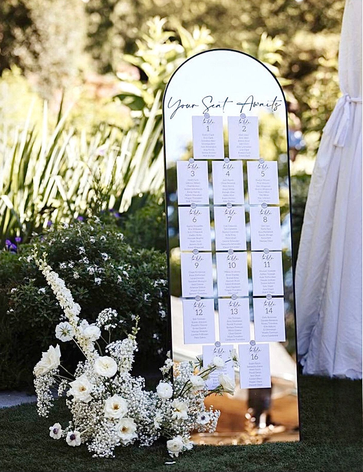 Your Seat Awaits Mirror Seating Chart