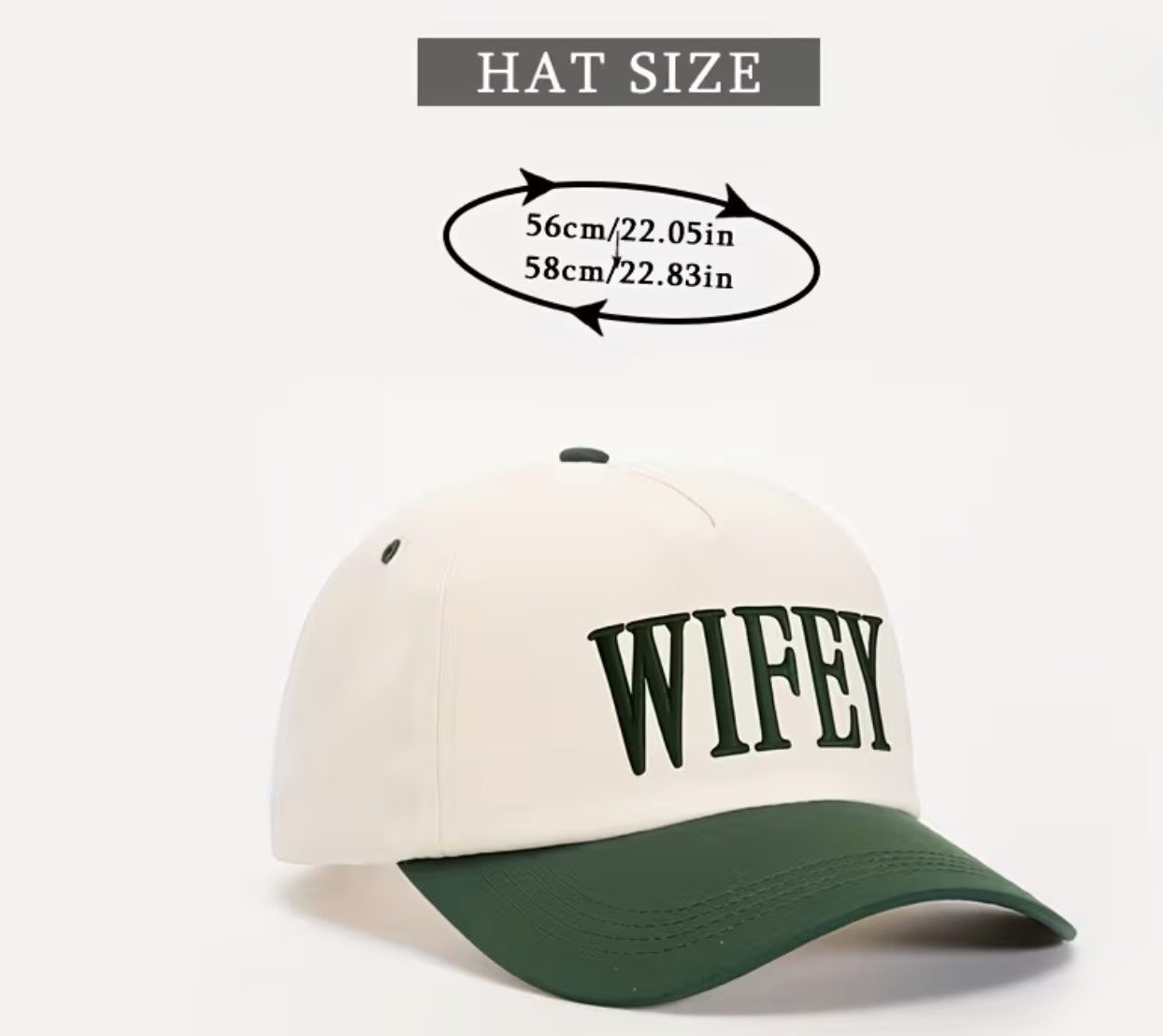 Embroidered Wifey baseball cap for brides and newlyweds