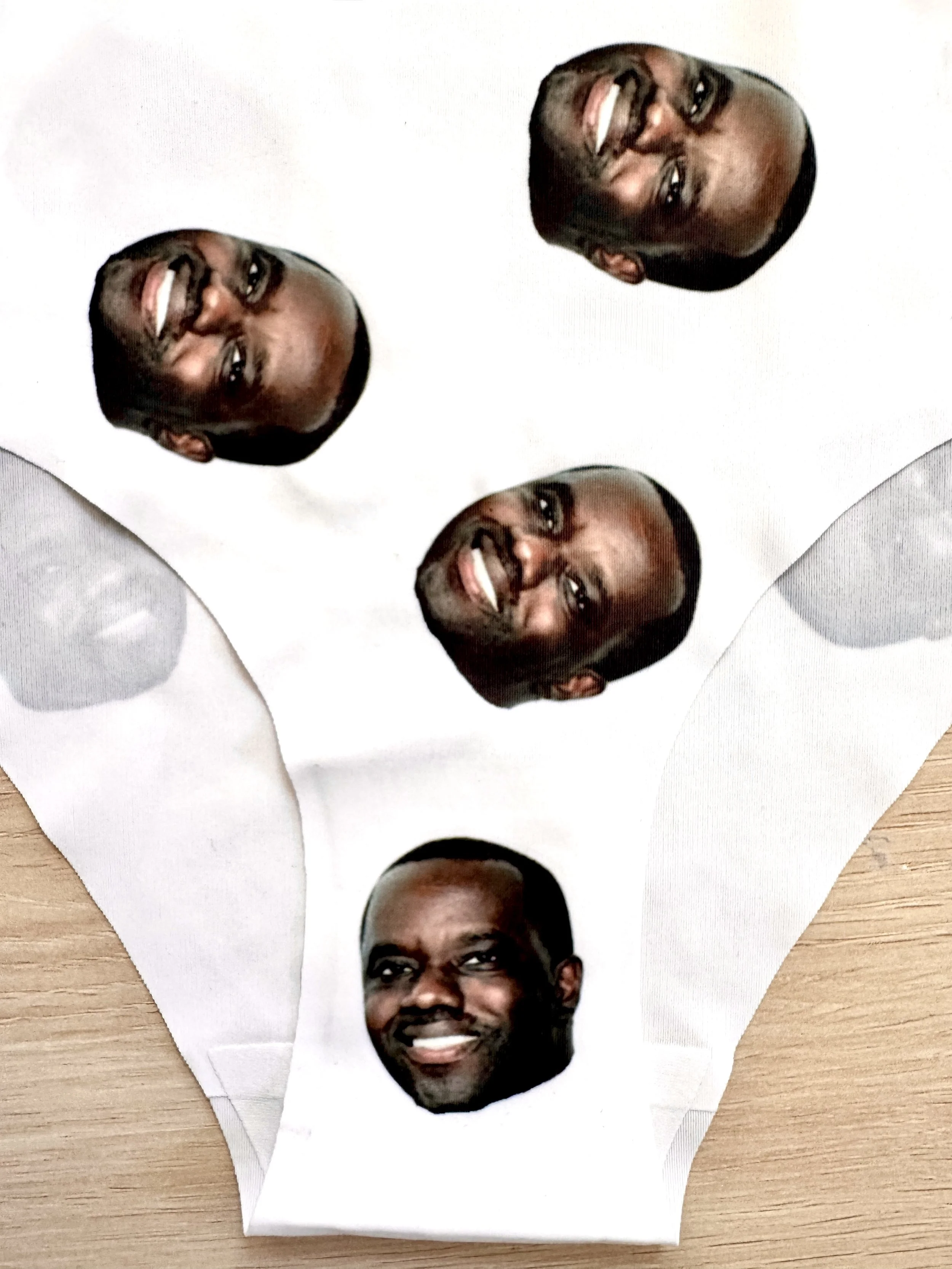 Funny custom photo panties with face print, unique personalized gift idea for bachelorette parties and special occasions