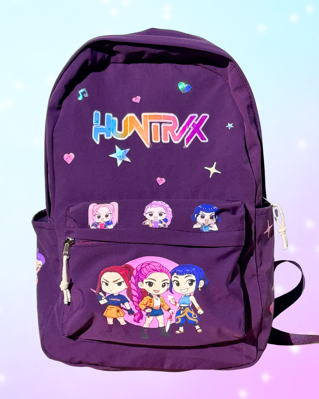 Kpop Demon Hunters | Huntrix Girls Purple Laptop School Backpack