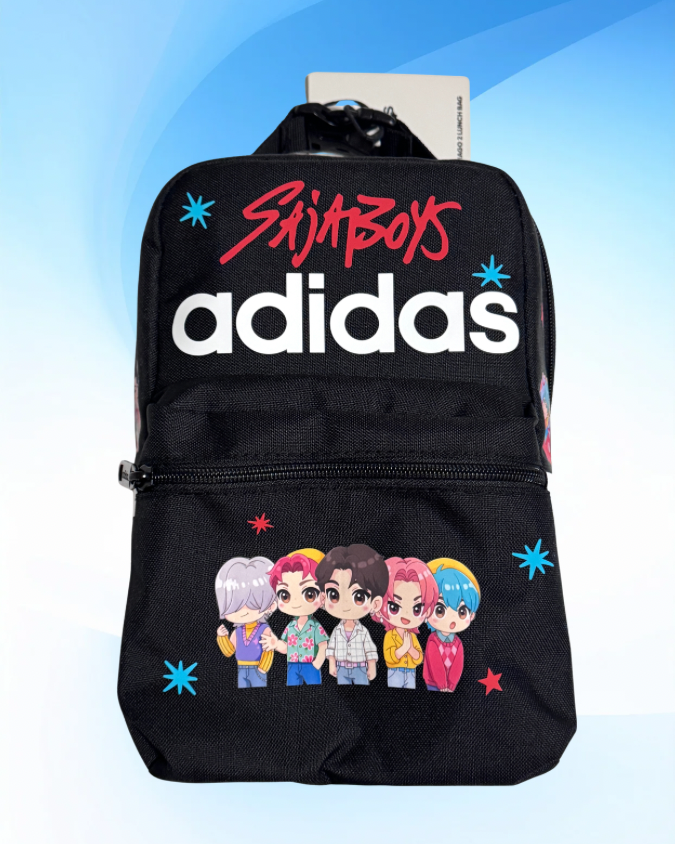 K-Pop Demon Hunters Saja Boy insulated lunch bag with personalized name, custom school lunch tote for kids and fans