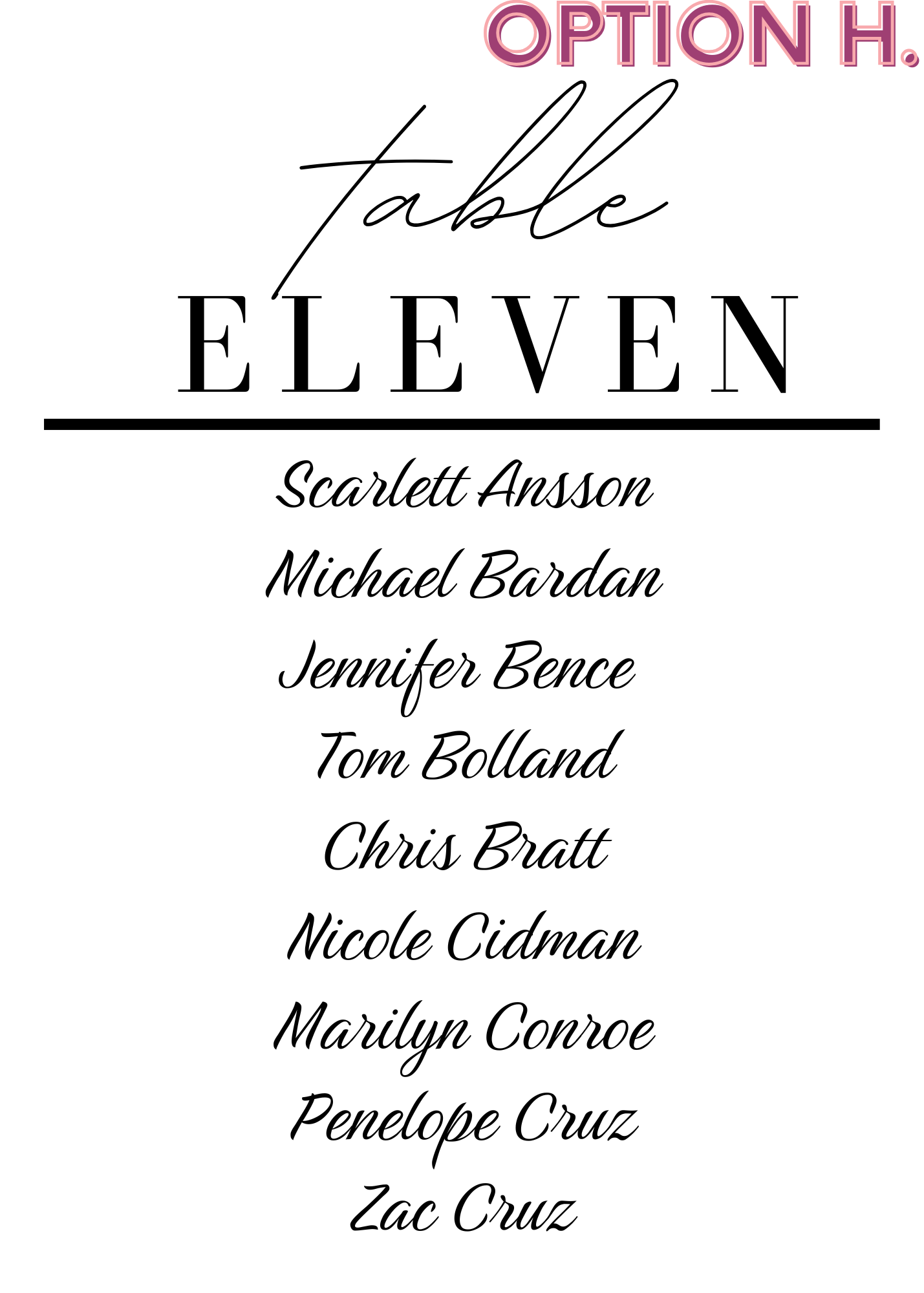 Printed table seating chart cards on white cardstock with gold wax seal