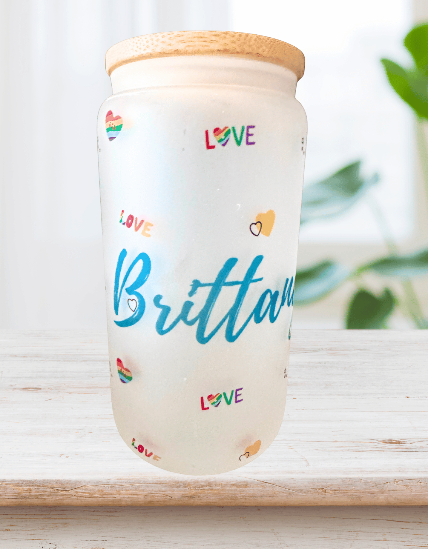 Personalized Pride glass tumblers for bachelorette parties and celebrations in San Diego.