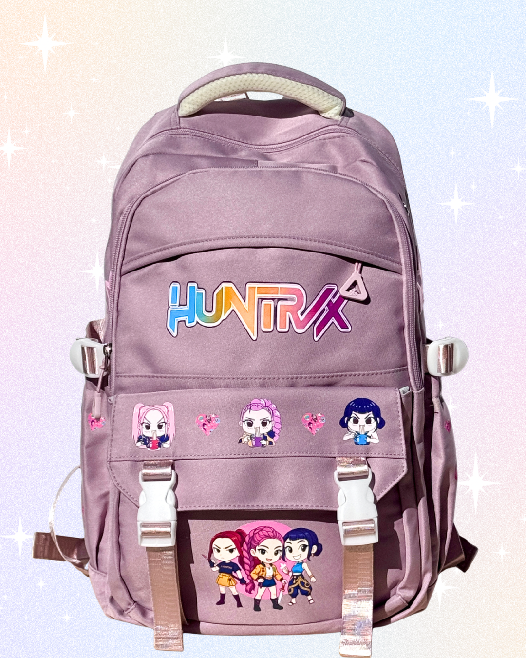 Kpop Demon Hunters Huntrix Girls School Backpack - Dusky Pink