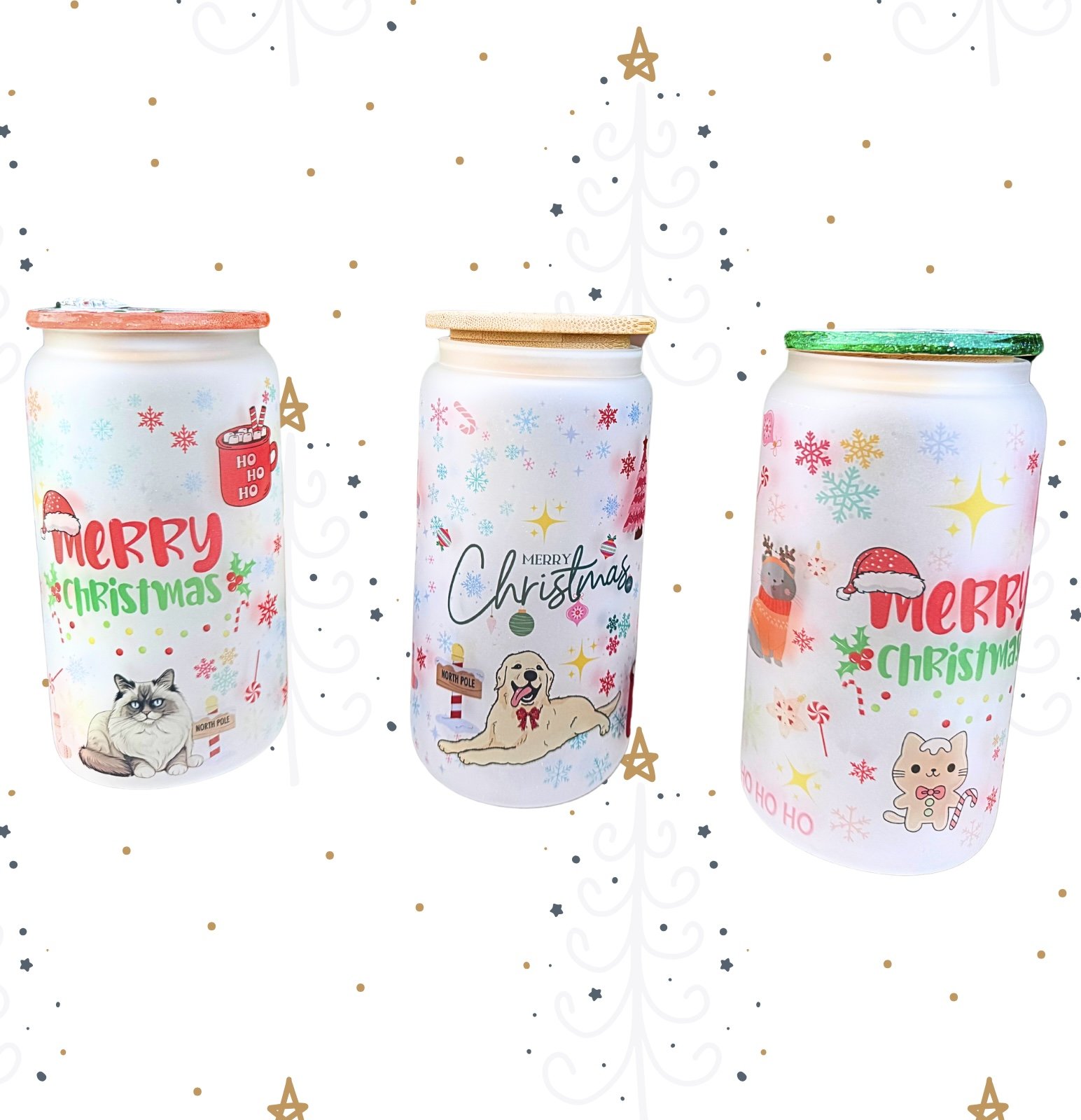Christmas Glass Tumblers
