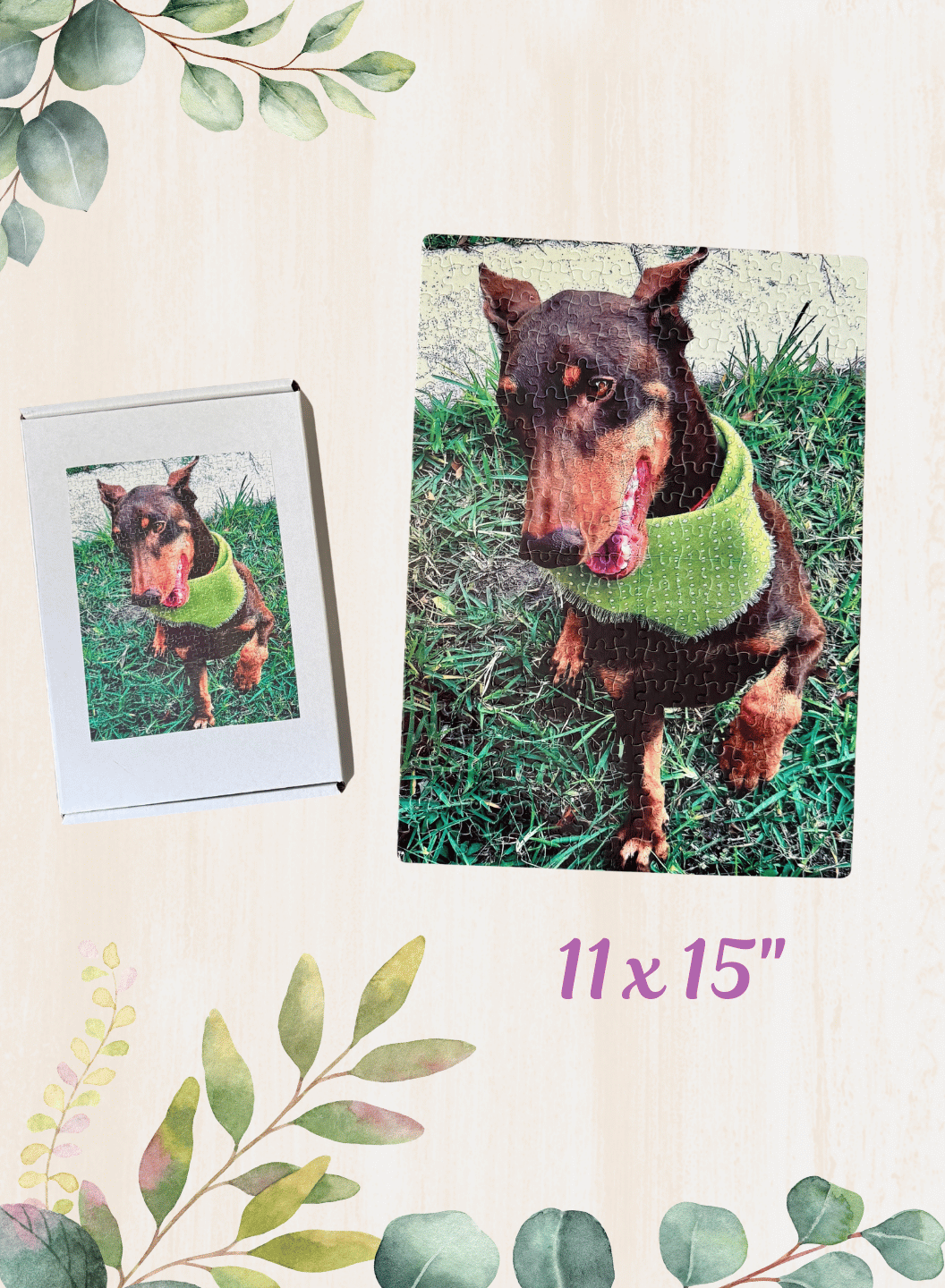 Personalized 11x15 photo puzzle with custom image, unique gift idea for couples, families, and special celebrations