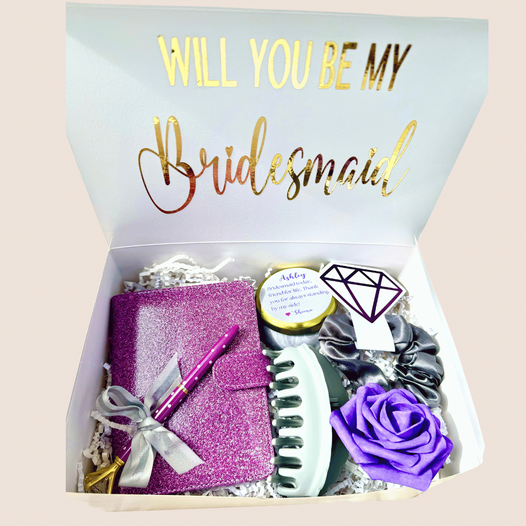 Purple Bridesmaid Proposal Gift Box