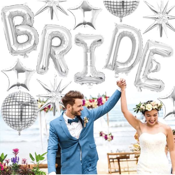 Disco Bride Silver Balloons | Bachelorette Party Decor
