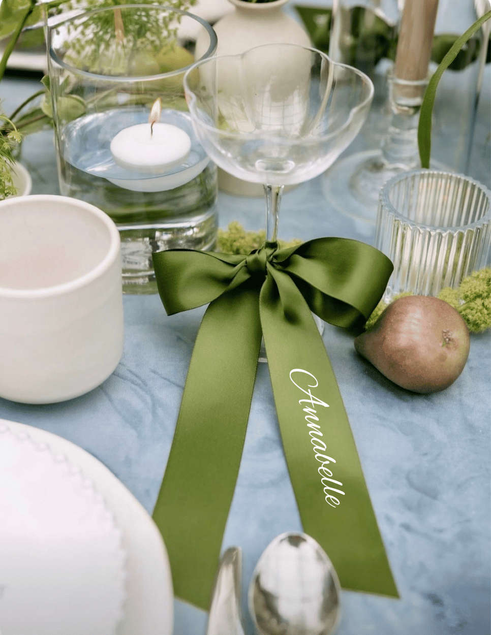 Personalized Satin Ribbon Place Cards