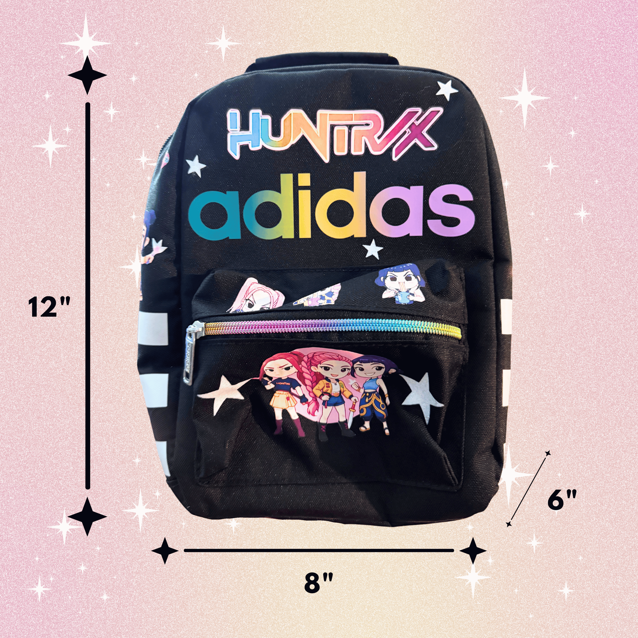 K-Pop Demon Hunters Saja Boy insulated lunch bag with personalized name, custom school lunch tote for kids and fans