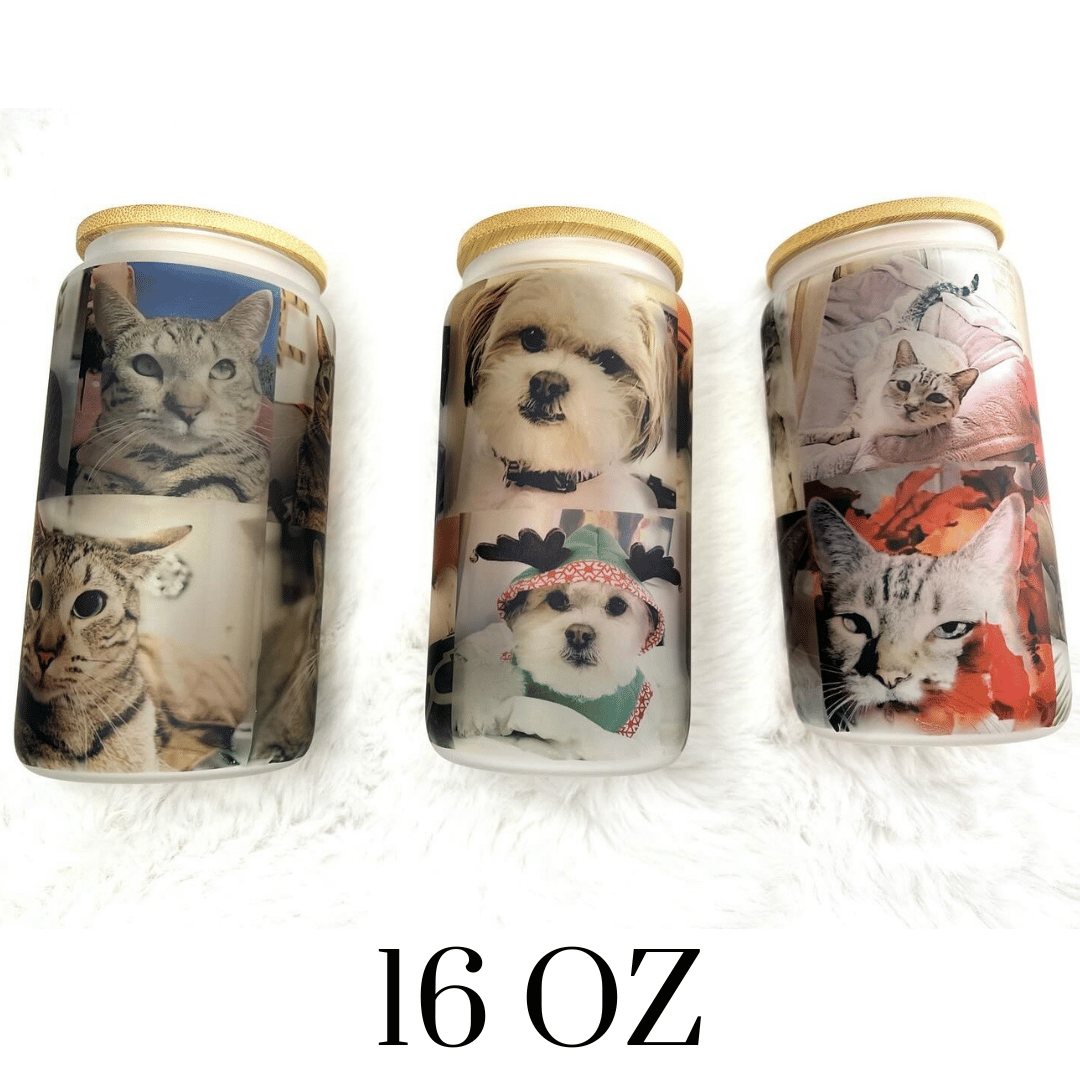 Photo Collage Glass Tumblers