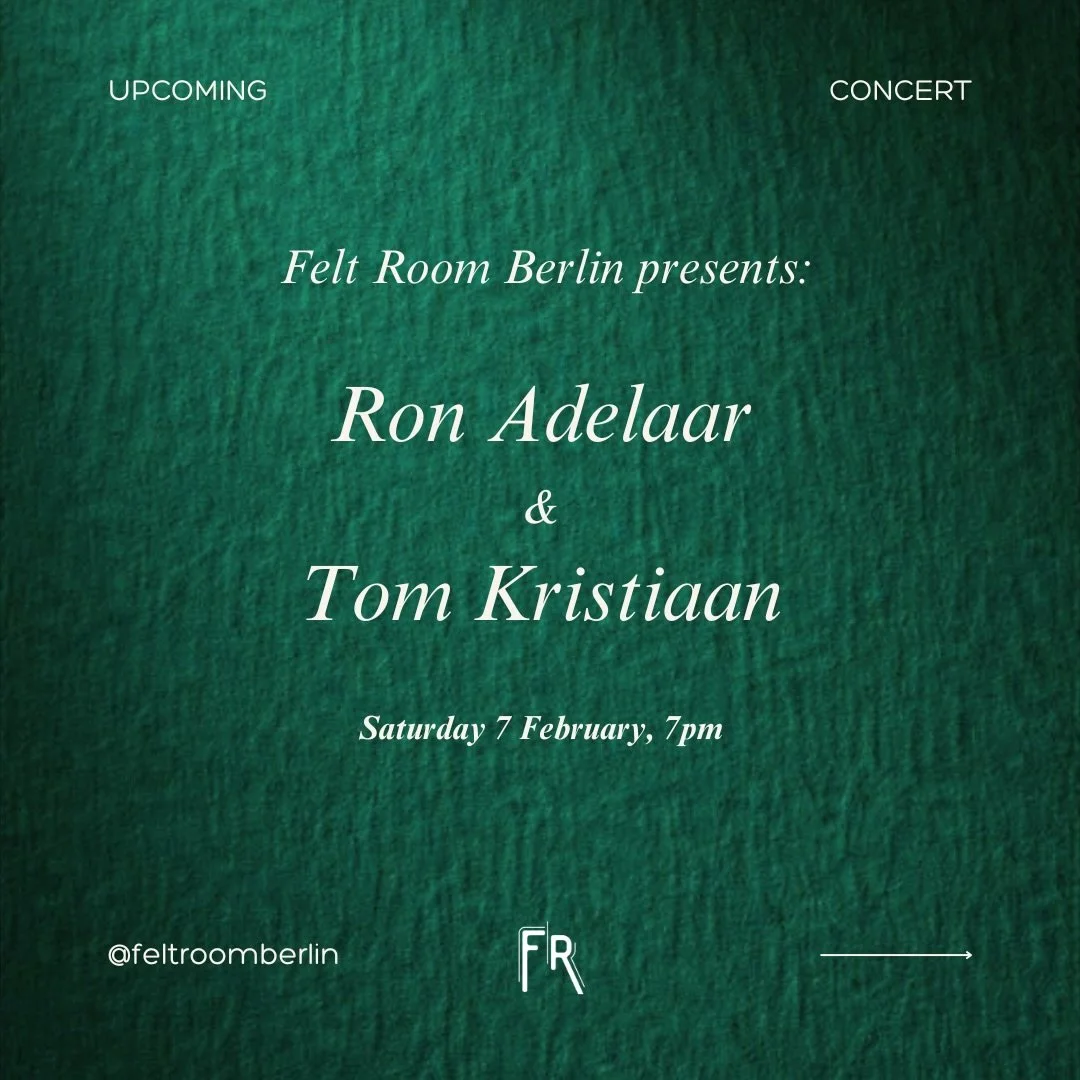 Thrilled to kick off our Spring / Summer Season 2026 with @ronadelaar &amp; @tomkristiaan. Join us in our room - tickets via the link in our bio.
