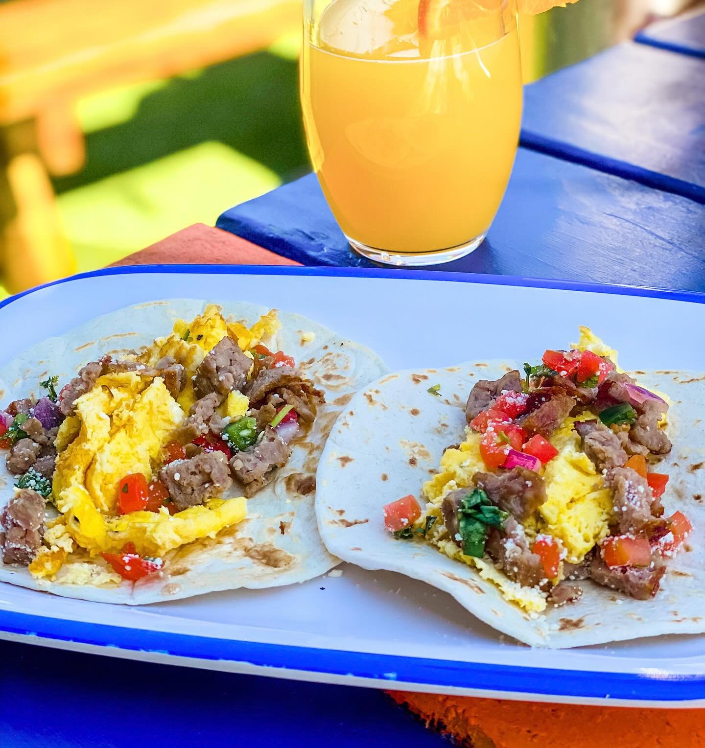 ☀️WaKe uP!  Breakfast Taco and Mimosa time. 🥂