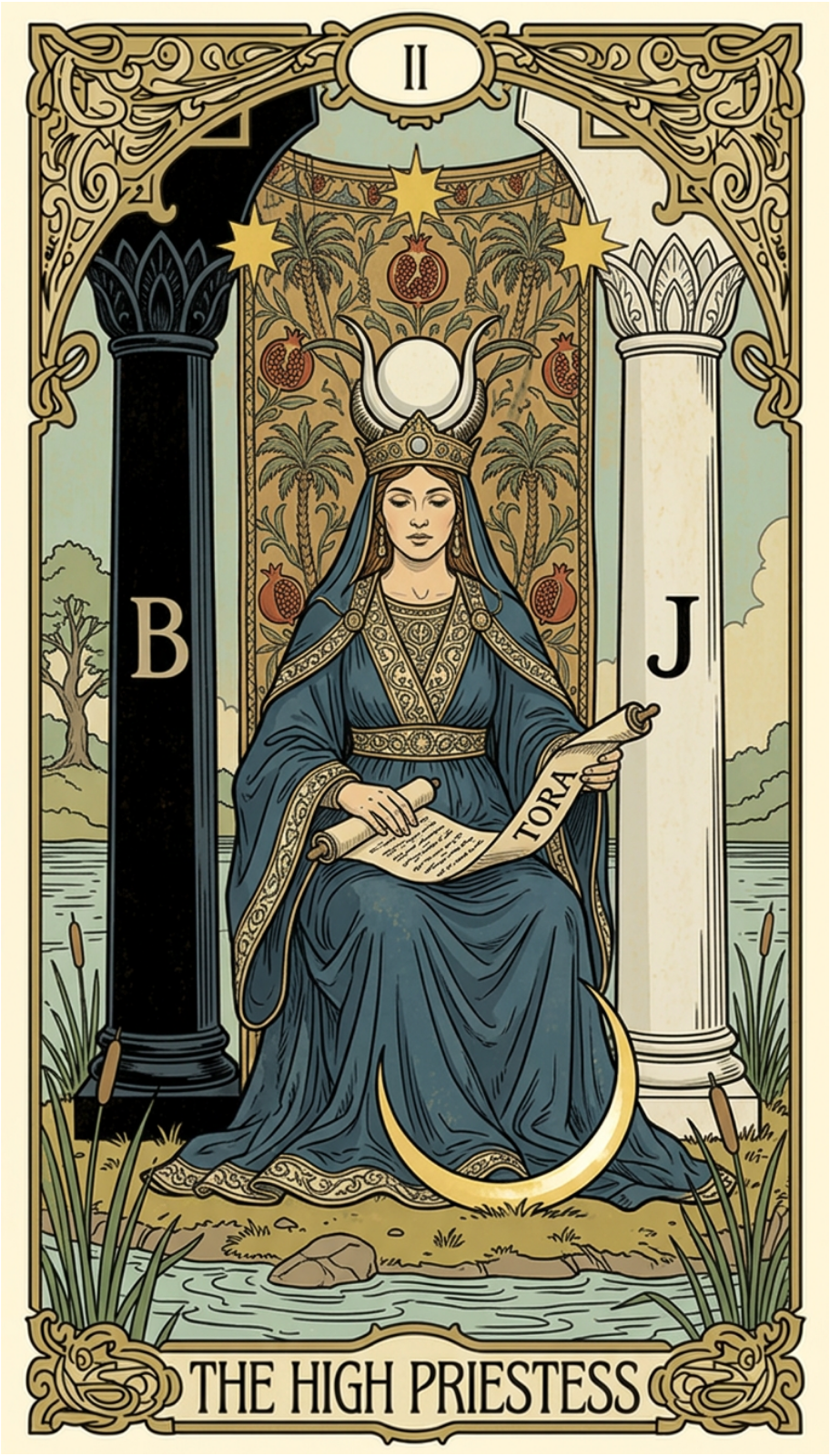 High Priestess Tarot Card with client testimonial: “Words aren’t enough to thank you for your incredible kindness, wisdom, astrology expertise and all around awesomeness! You are a gift and I am beyond grateful to be in your hands and your world.”