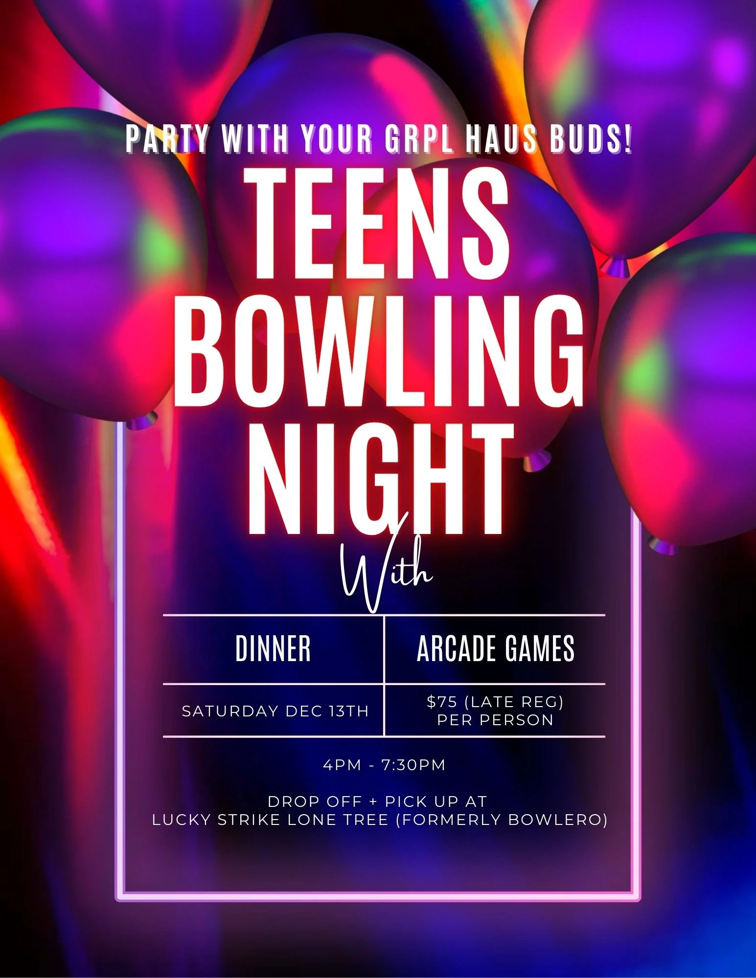 Teens Bowling Night