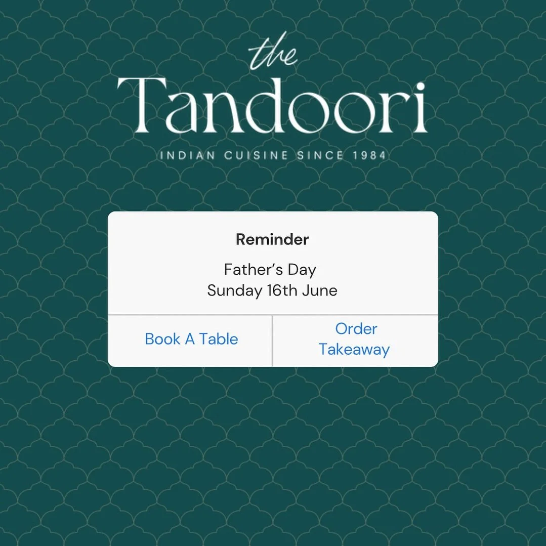 📣 Make this Father&rsquo;s Day extra special by reserving a table at The Tandoori! 🍛 Join us on Sunday, June 16th, and indulge in our mouthwatering dishes while creating unforgettable memories with Dad! 🎉✨ Don&rsquo;t miss out, book your table now