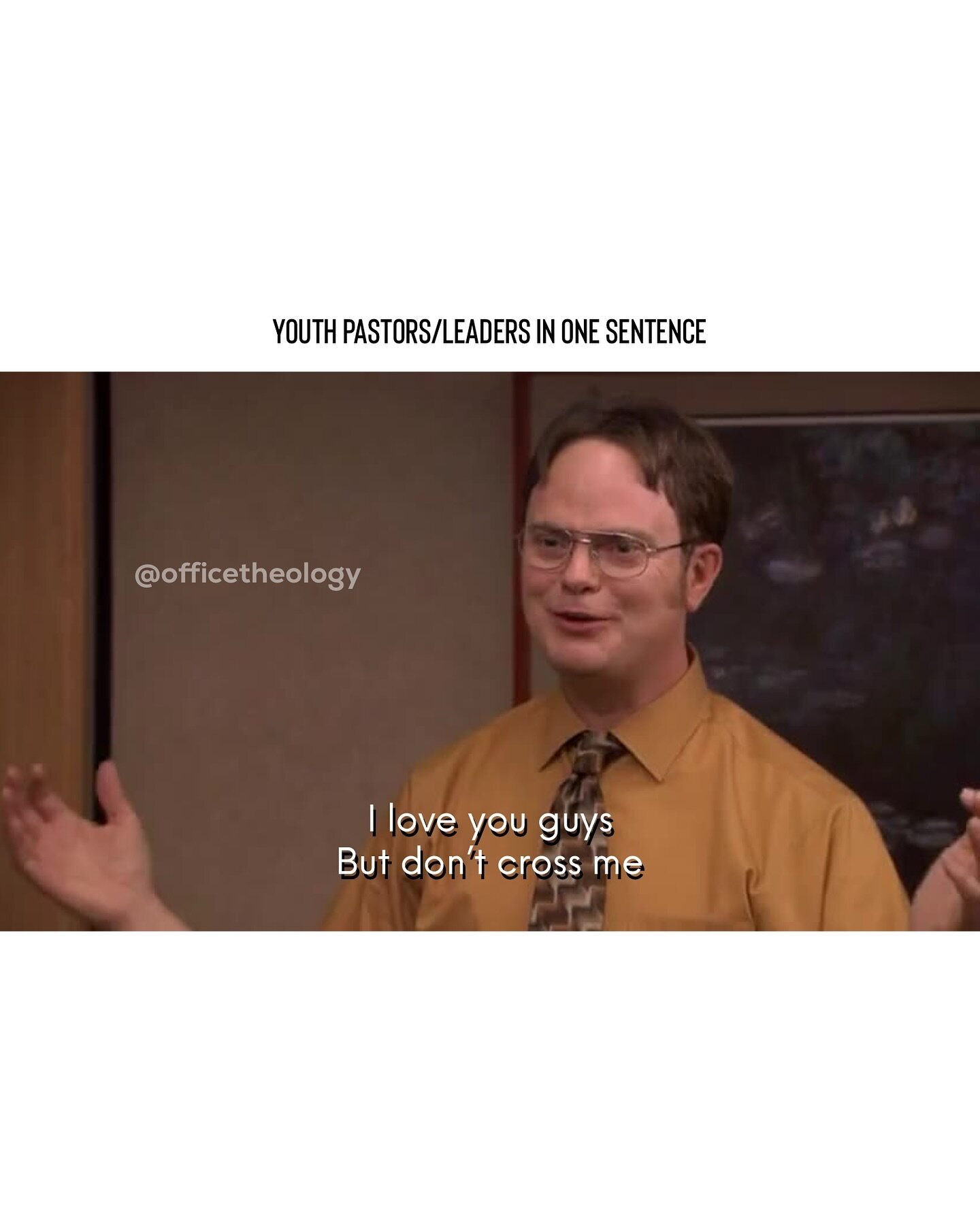 You&rsquo;re the best. 
.
Follow @officetheology for daily memes. 
. 
.
.
.
.
.
.
.

#explore #office #theoffice #theofficememes #theos #bible #christianitv #christian #christianmemes #christianmeme #funny #explorepage #nbc #theology #theologymatters