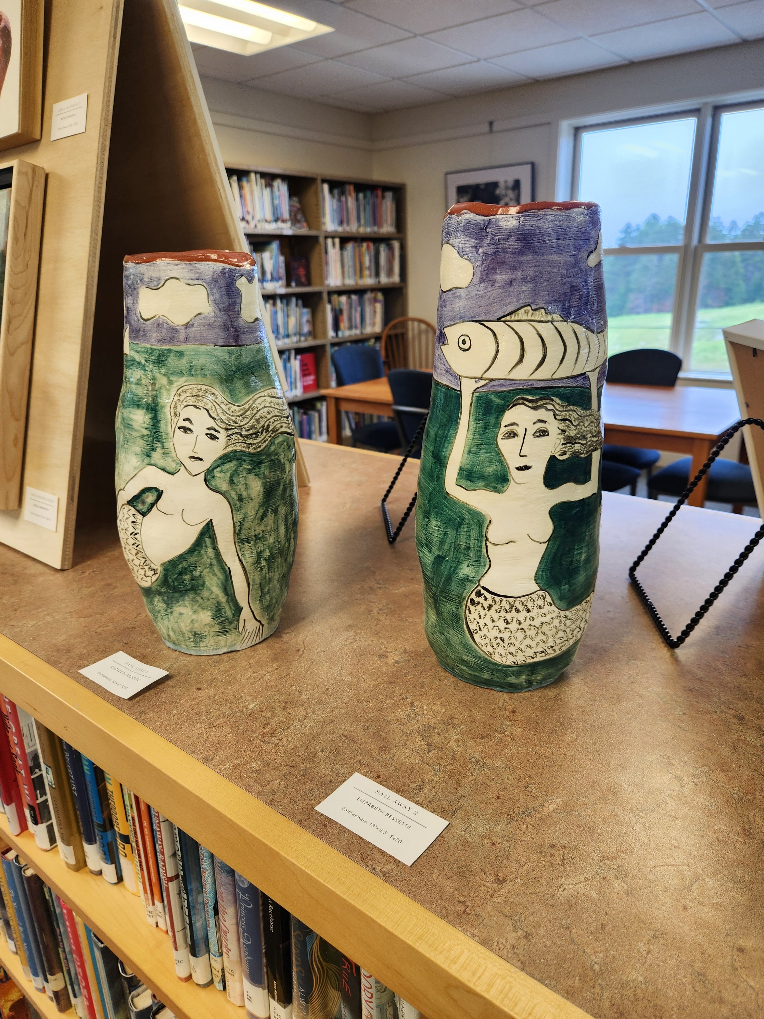 Elizabeth Bessette - Sail Away 1 & Sail Away 2 - $200 & SOLD respectively