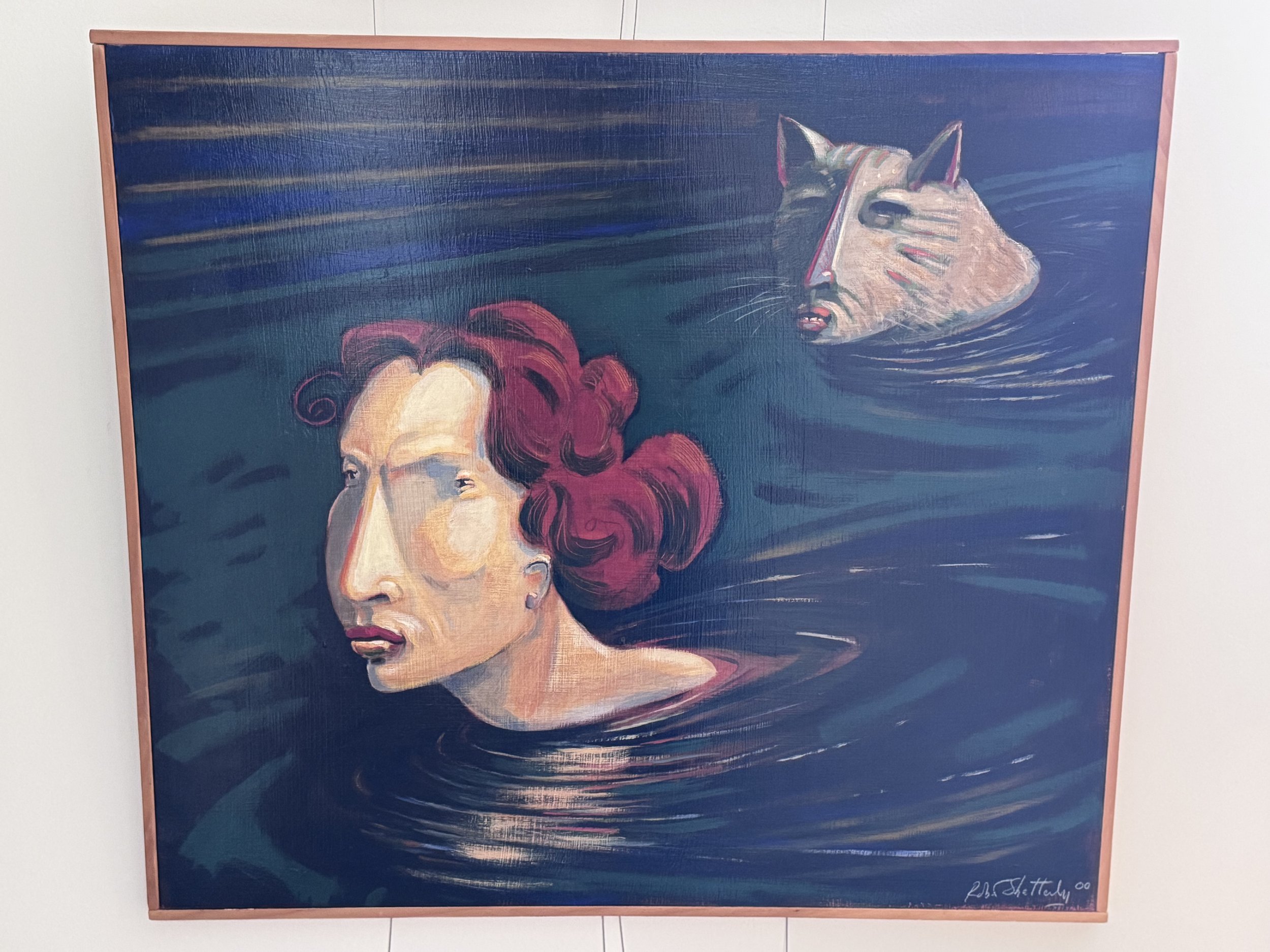 Robert Shetterly - Swimming with the Cat - $3000