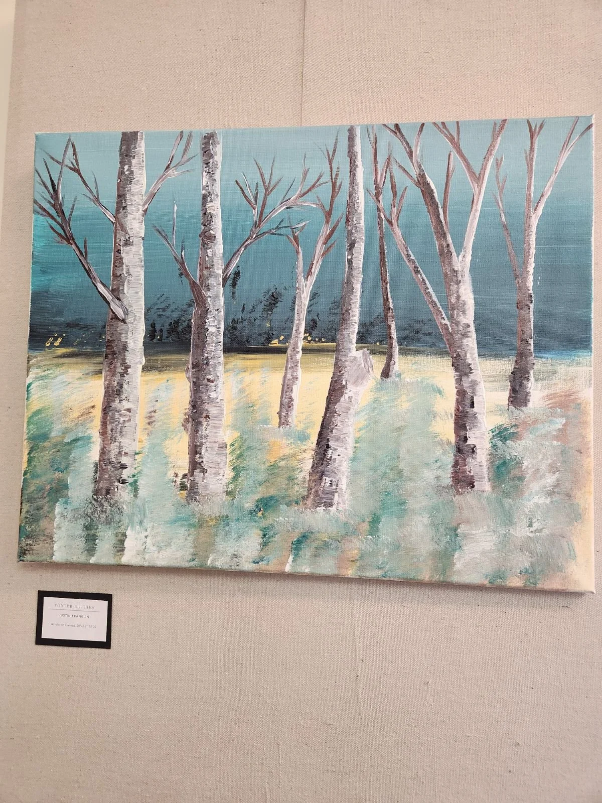 Justin Franklin - Winter Birches - $100