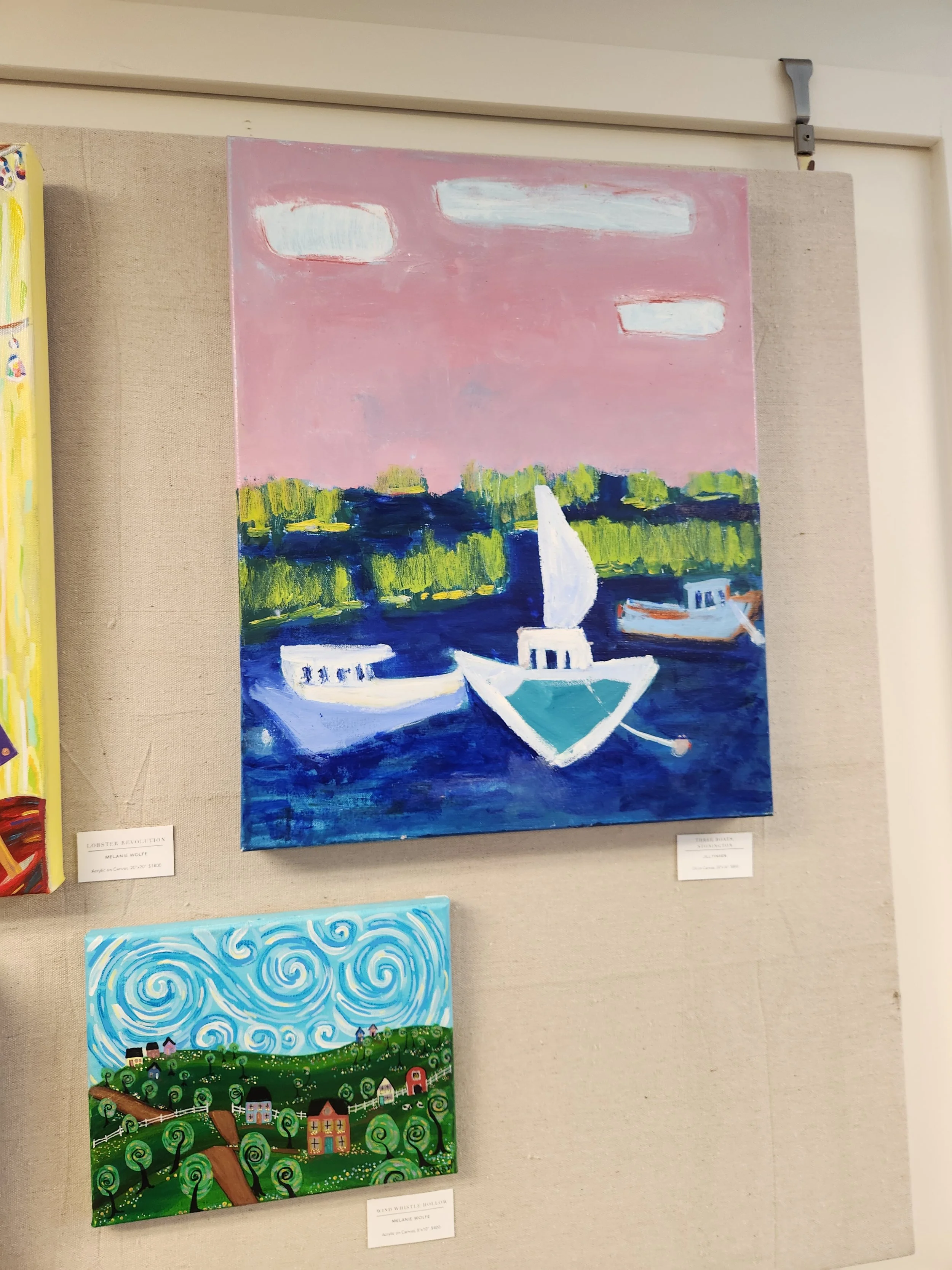 Jill Finsen - Three Boats, Stonington - $800 