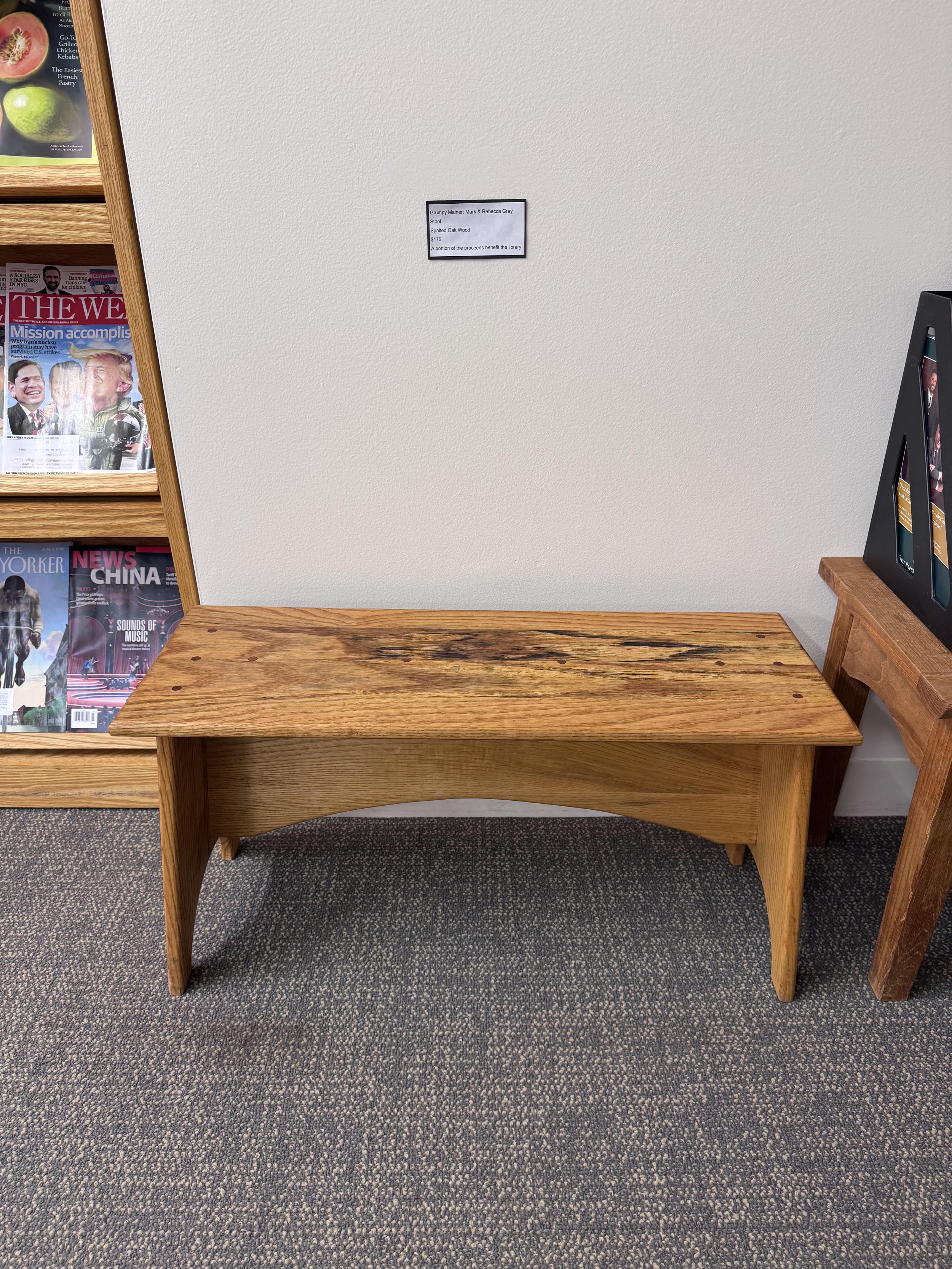 Grumpy Mainer: Mark & Rebecca Gray - Stool - $175