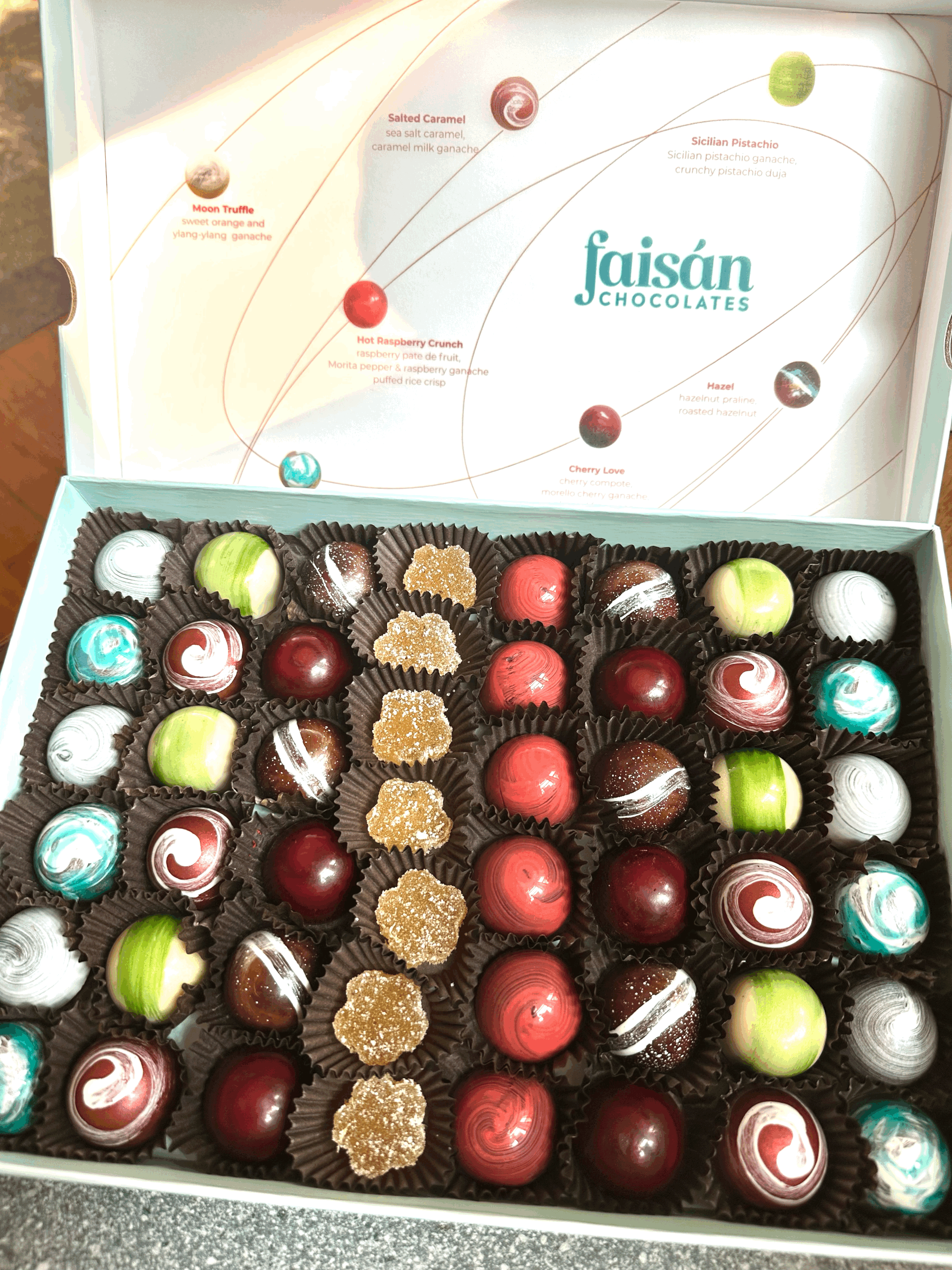 Big Box of fine chocolates from Faisan Chocolates