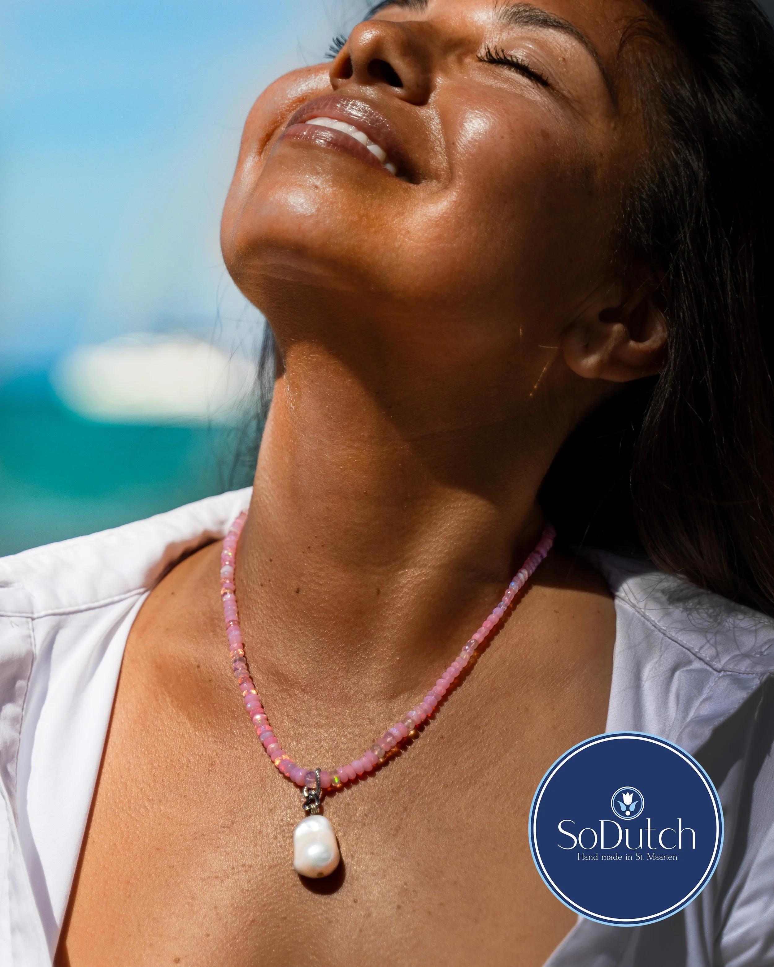 Ethiopian Opal & Freshwater Pearl Necklace