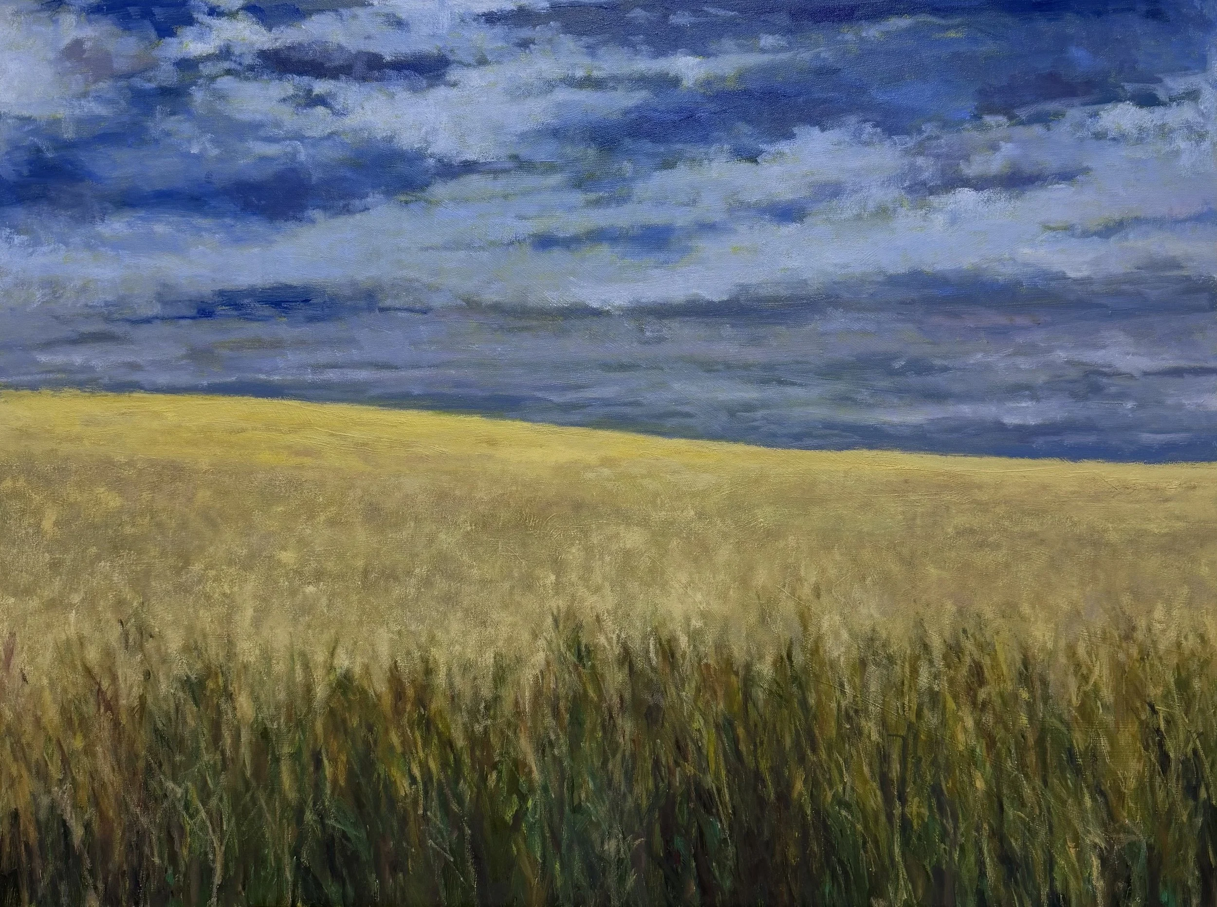 Oil on Canvas 36"X48" Blue and Yellow