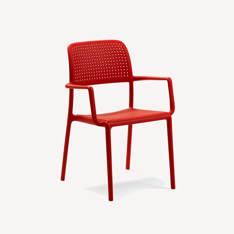 StuhlmitTisch_Outdoor-Stuhl_Polypropylen_Boris_Rot_MAIN.png