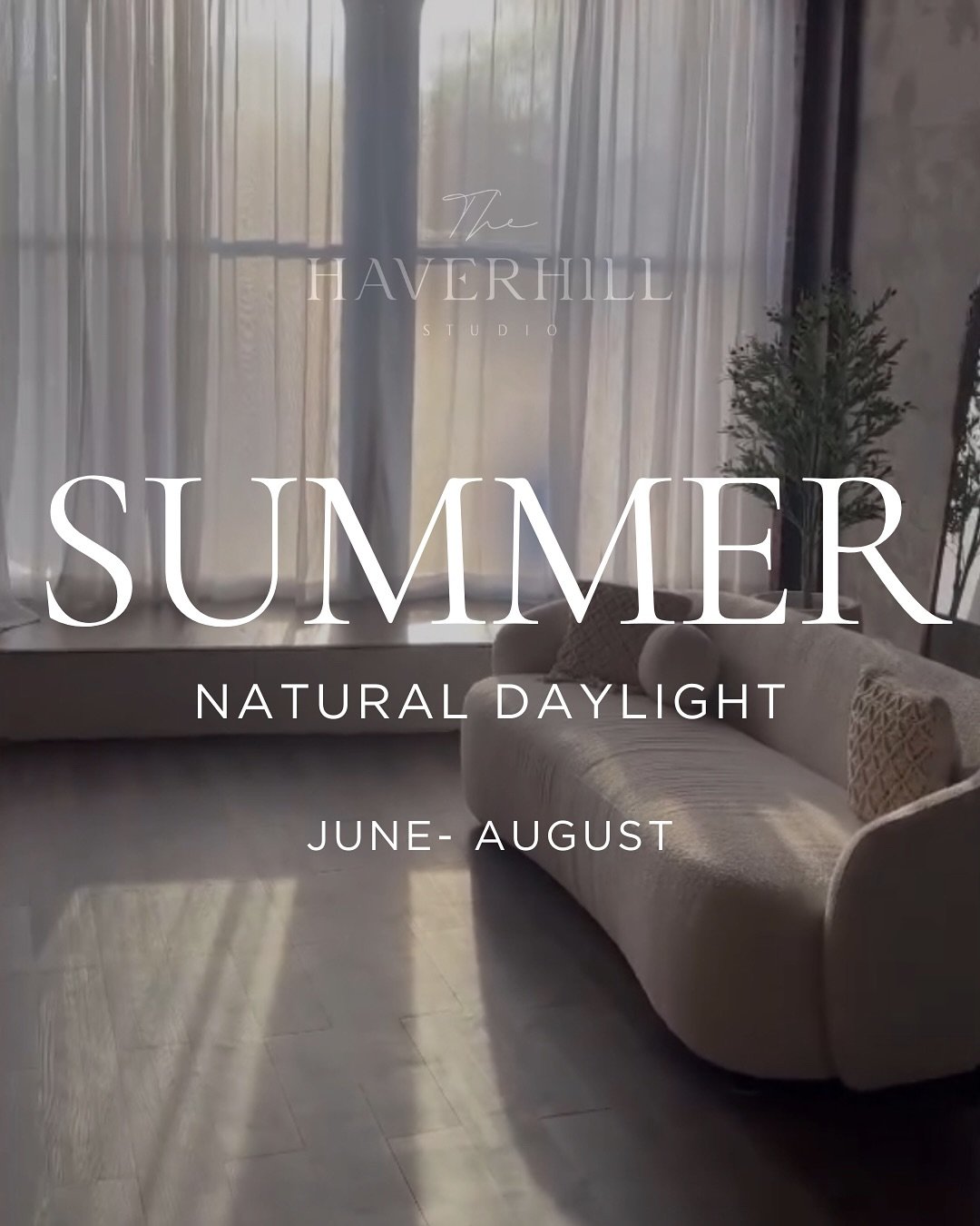 Step Into the Best Light at The Haverhill Studio ☀️

When you walk into the studio, I want you to feel confident and excited knowing exactly how the light will work for your vision. As a premier natural light space, understanding how daylight shifts 
