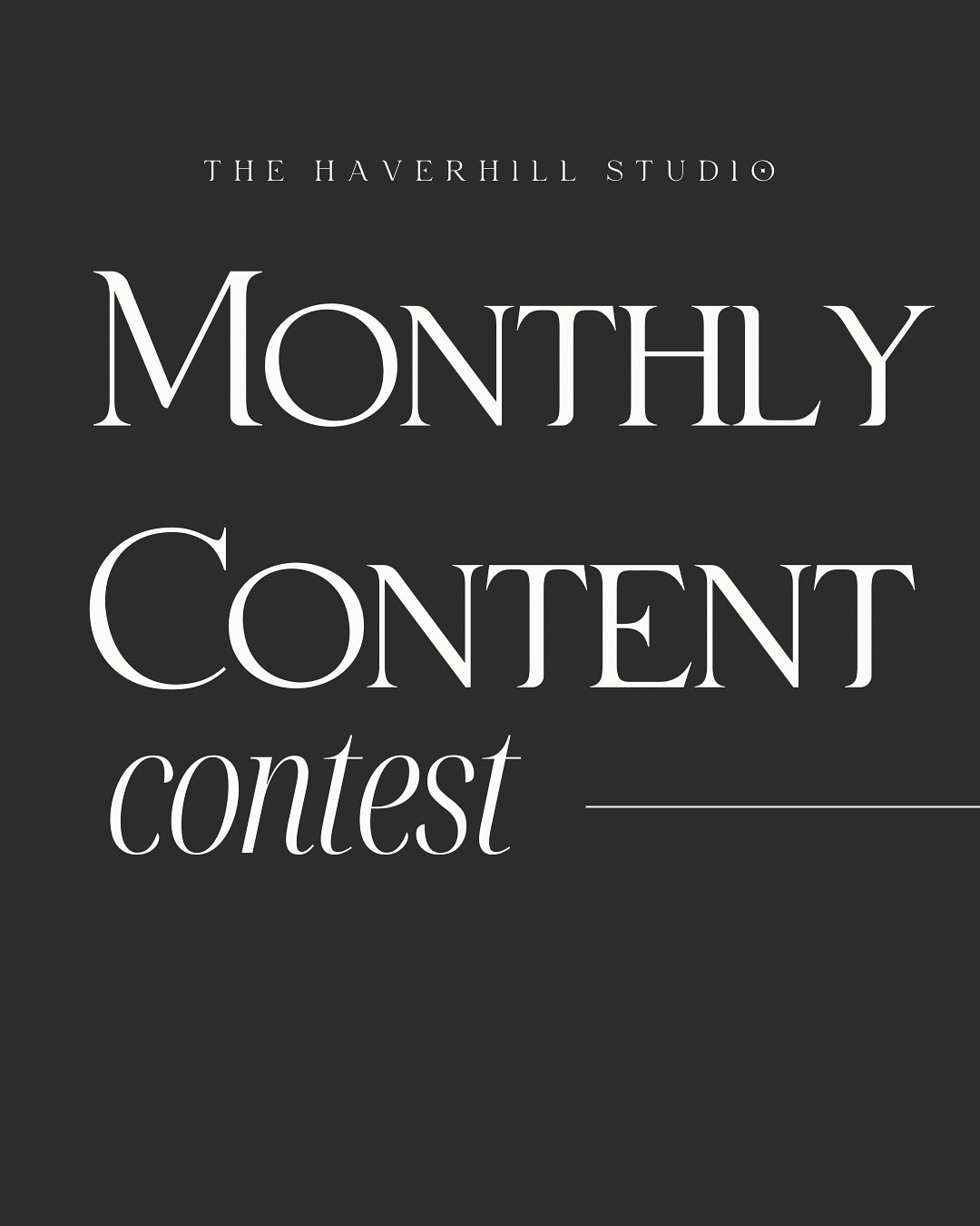 ✨ The Haverhill Studio&rsquo;s Monthly Content Contest is BACK ✨

We&rsquo;ve been so busy creating that May slipped away &mdash; but this month, we&rsquo;re making it a priority. And we want YOU in on it.

📸 Photographers + Creatives &mdash; if you