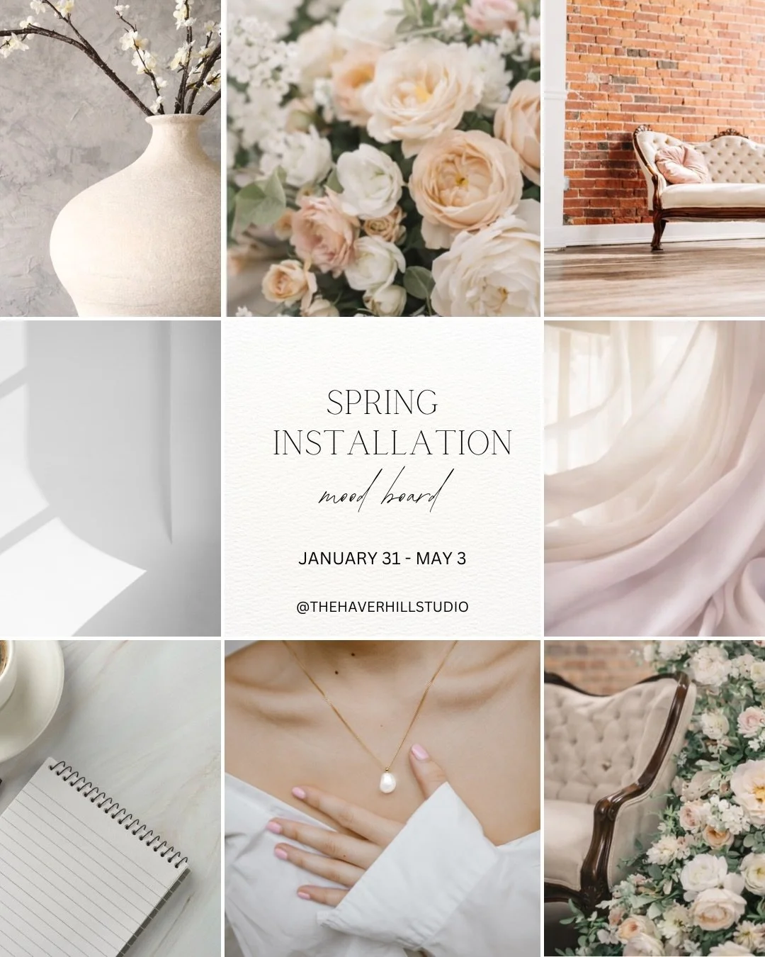 SPRING AT THE HAVERHILL STUDIO: A soft editorial floral installation

A first look at the design direction for our upcoming spring installation &mdash; created to highlight natural daylight, sculptural florals, and timeless architectural details thro