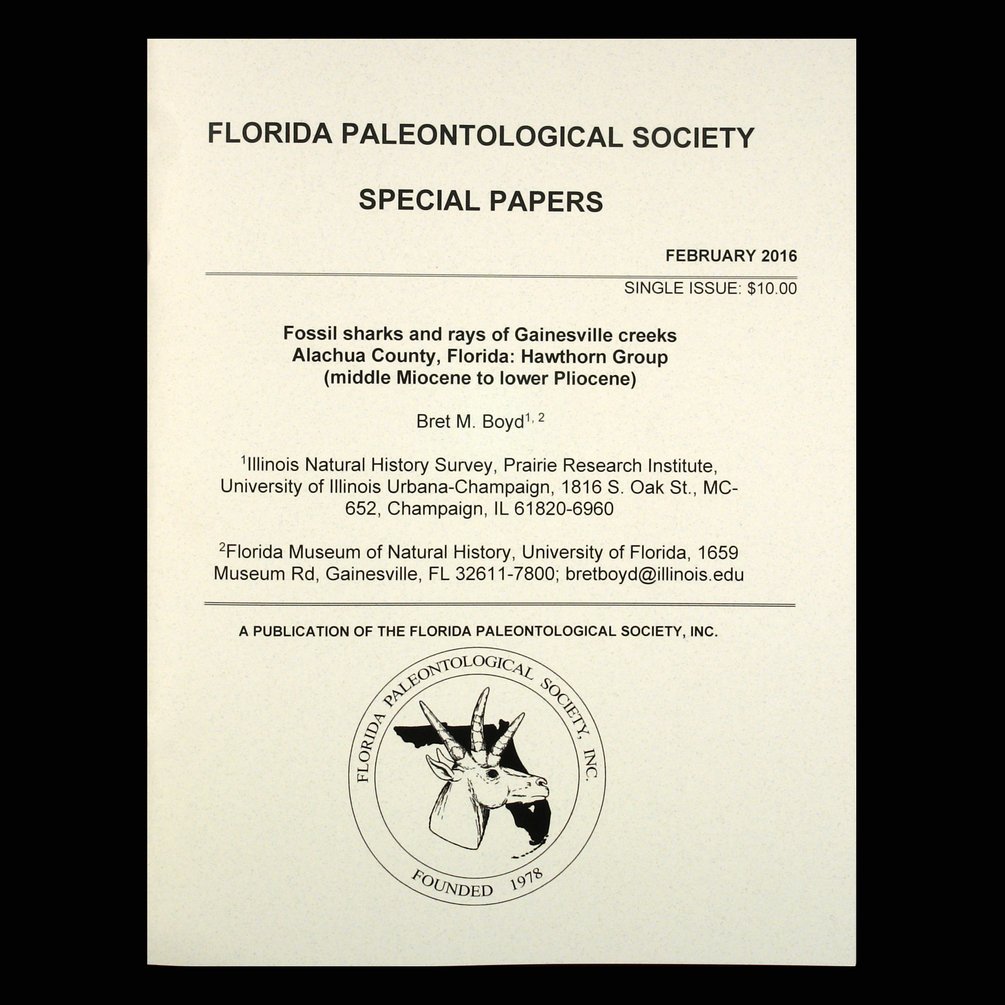 FPSSpecialPapers-FossilSharksAndRaysOfGainesvilleCreeks.jpeg