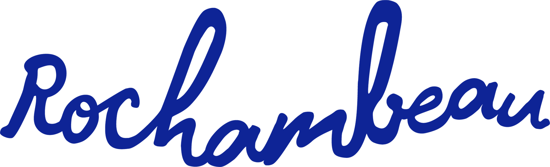 Rockhampton logo in blue cursive font