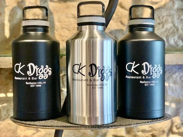 Fell in love with a beer your recently tried at Diggs? Bring home a growler full!
Get 50% off your first fill when you buy a new growler!
#CKDiggs #RochesterHills #Growler #MichiganBeer