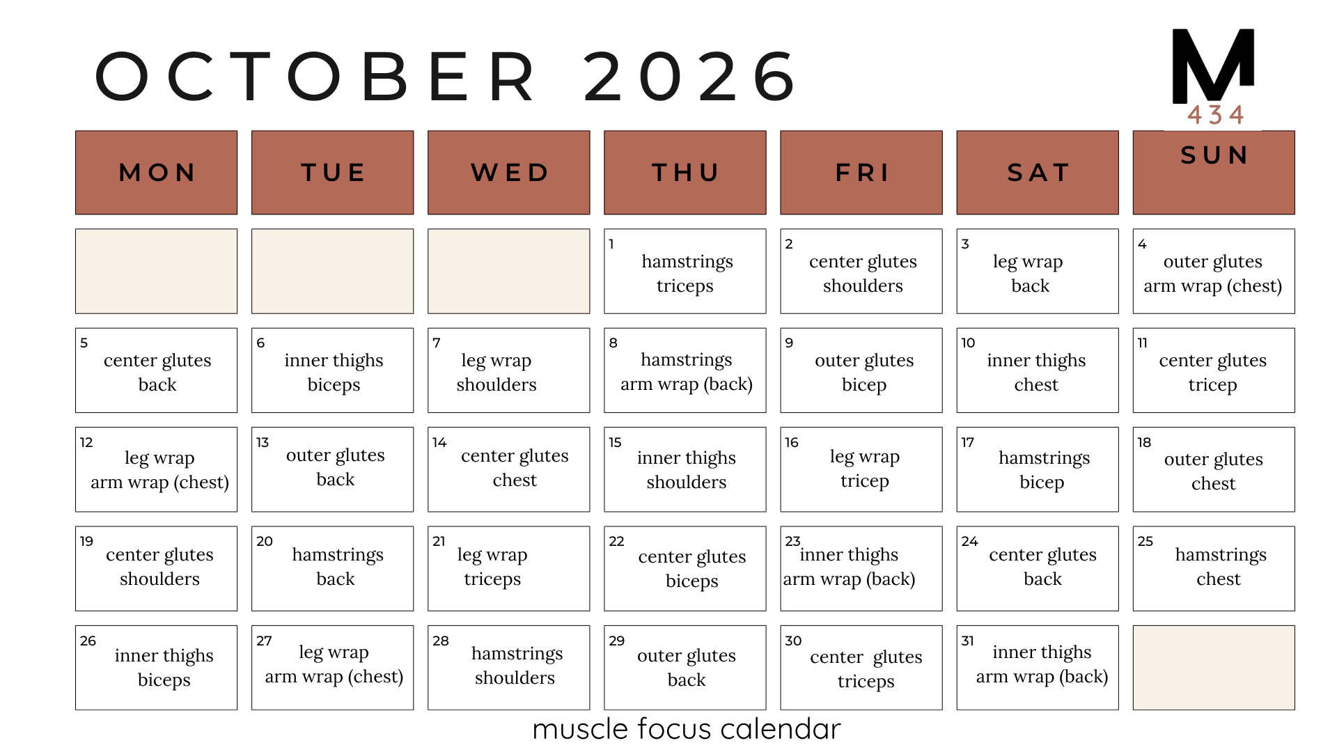 october muscle focus