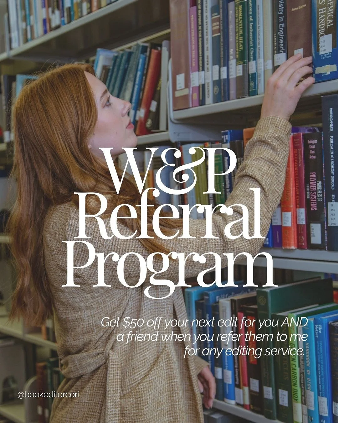 Love working with me? Now you can get rewarded for it with my new referral program! 
Here’s how it works:
👉 Refer an author friend who books an edit with me.
👉 They mention your name in their inquiry form.
👉 You BOTH get $50 off your curren