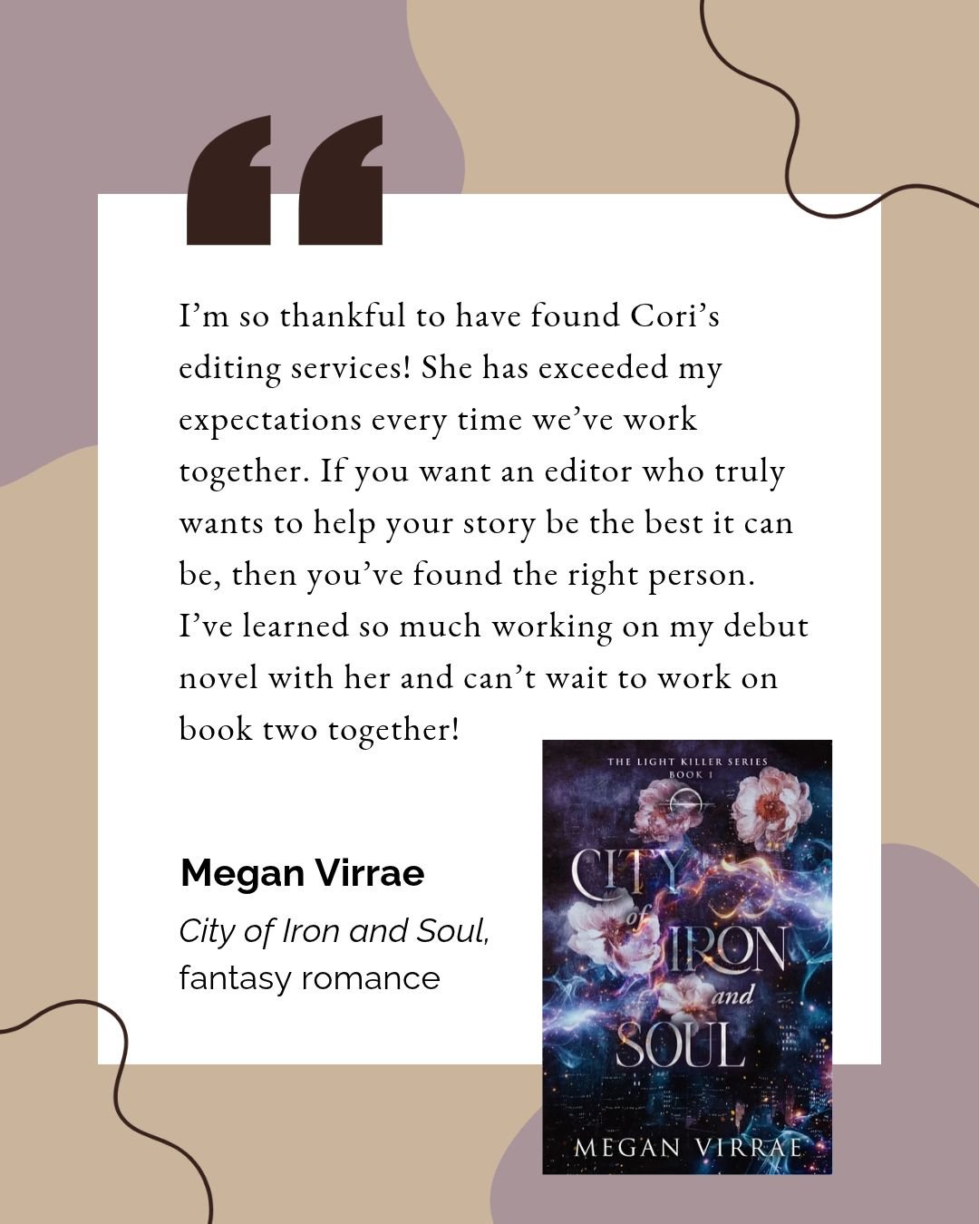 Cori has been incredible to work with! A true professional from start to finish and knowledgeable beyond her years, not to mention genuinely interested in the project. I’d recommend working with Cori to anyone who’s looking for an efficient, thorough