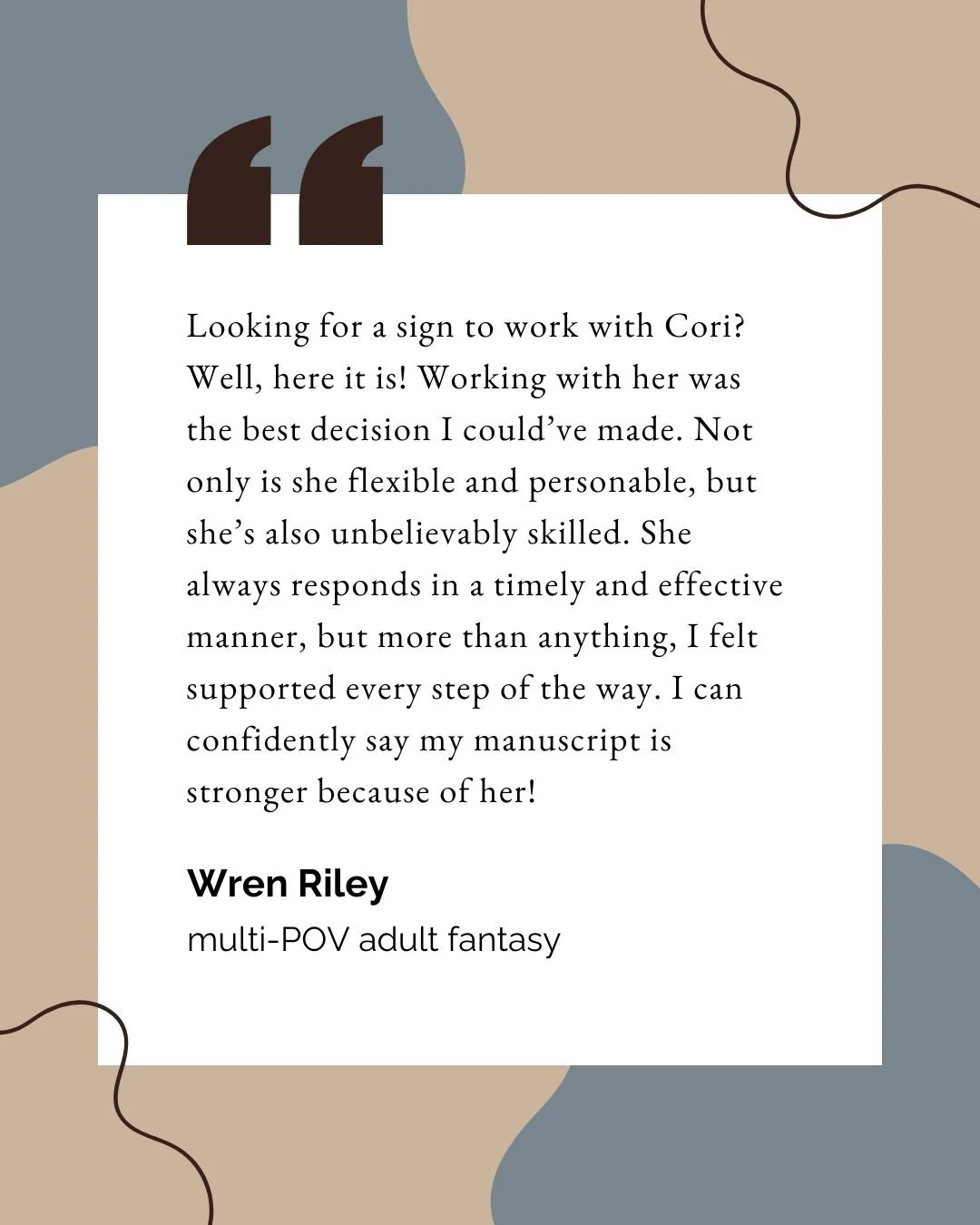 Wren testimonial 