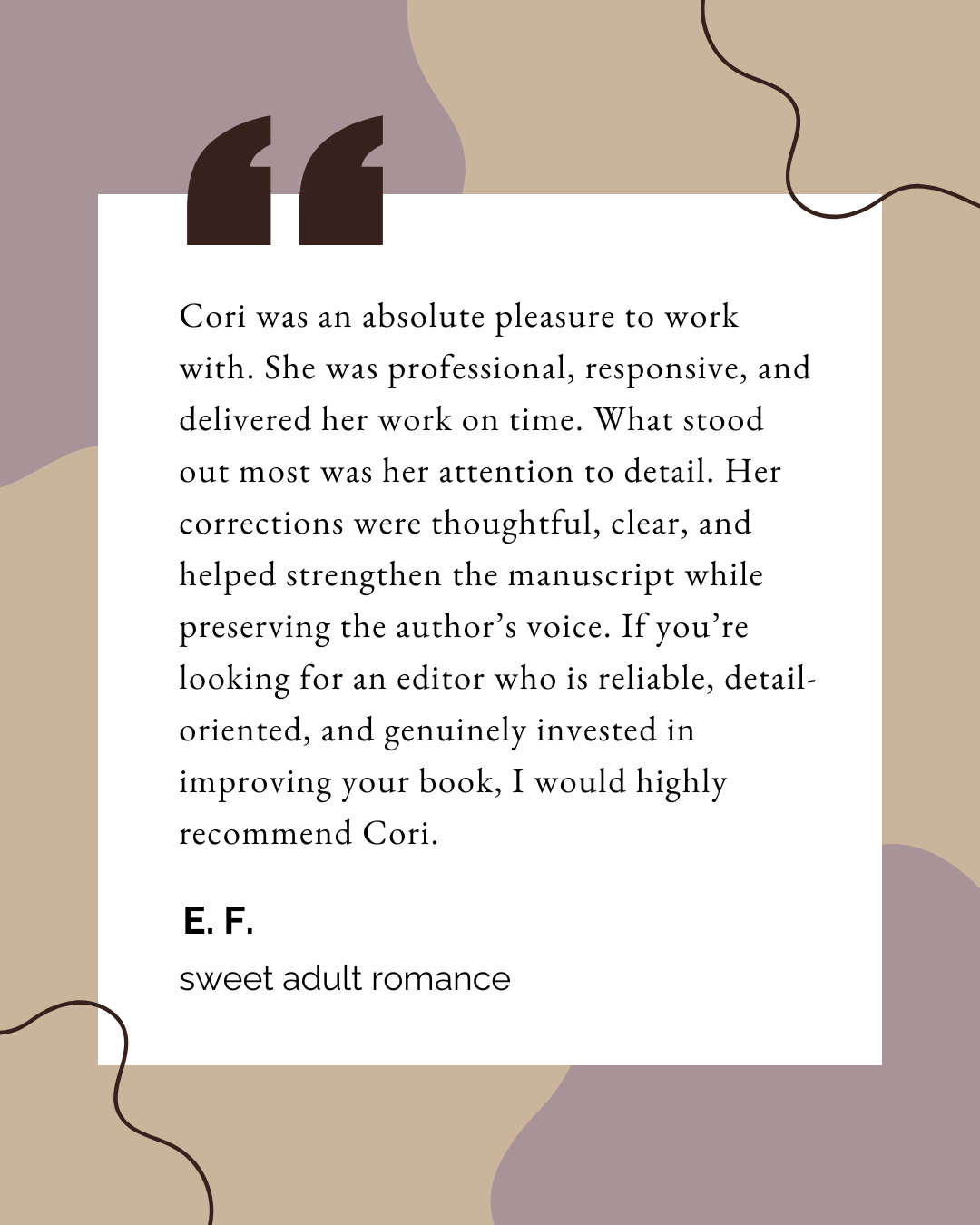 InkStreetPress testimonial 