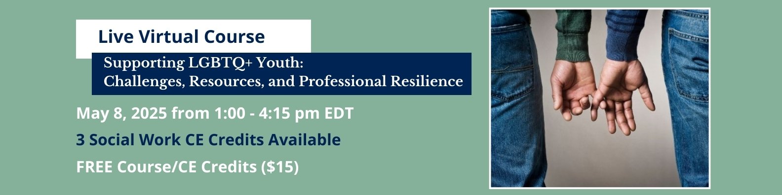 Banner for training with two teen boys linking fingers