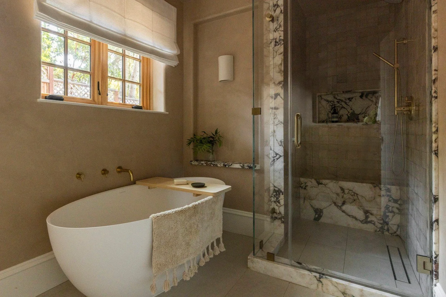 A bathtub was non-negotiable for my client &mdash; this was all about creating space to unplug and reset. ⁠
Designing the right floor plan took intention (and teamwork), bringing this vision to life&mdash;subtle, serene, and purposeful.⁠
⁠
Design + S